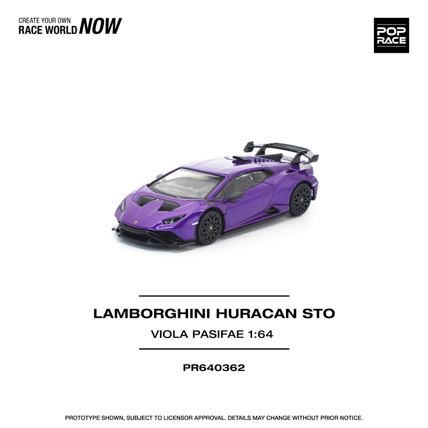 Pop Race - Pre-Order - Lamborghini Huracan STO, viola pasifae - PR640362