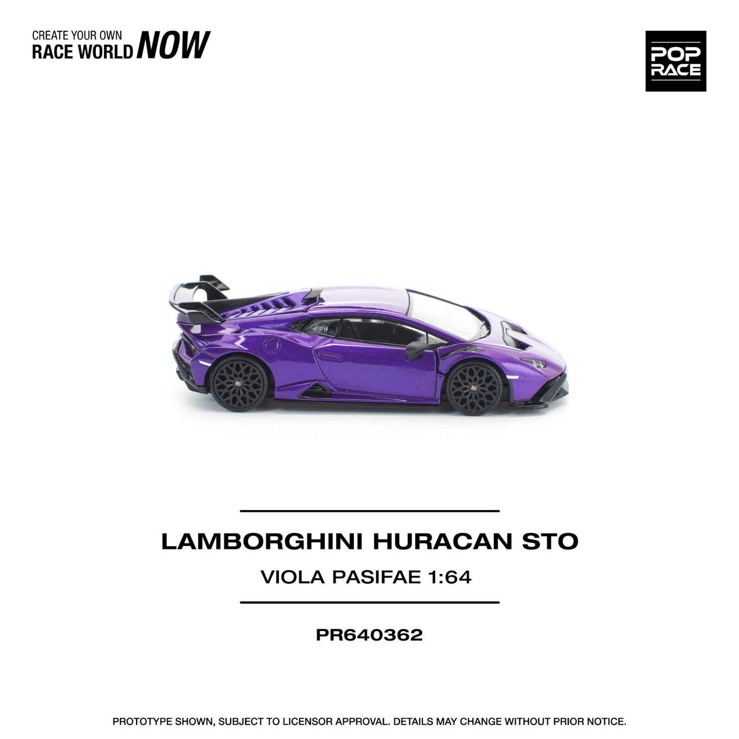 Pop Race - Pre-Order - Lamborghini Huracan STO, viola pasifae - PR640362