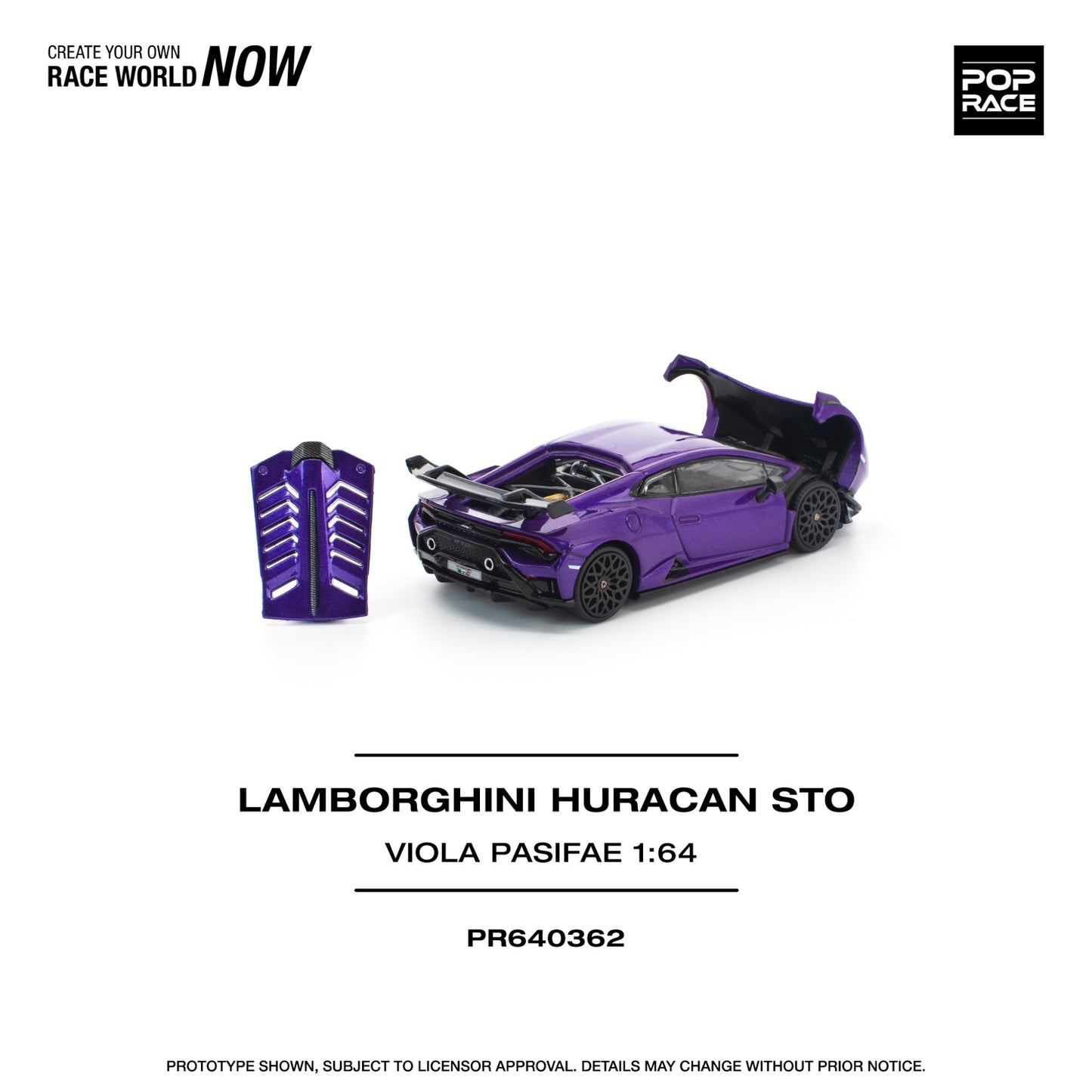 Pop Race - Pre-Order - Lamborghini Huracan STO, viola pasifae - PR640362