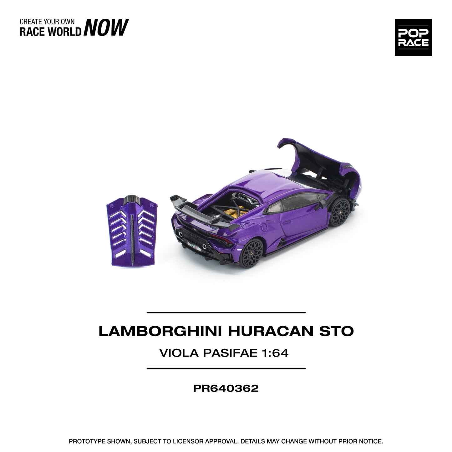 Pop Race - Pre-Order - Lamborghini Huracan STO, viola pasifae - PR640362
