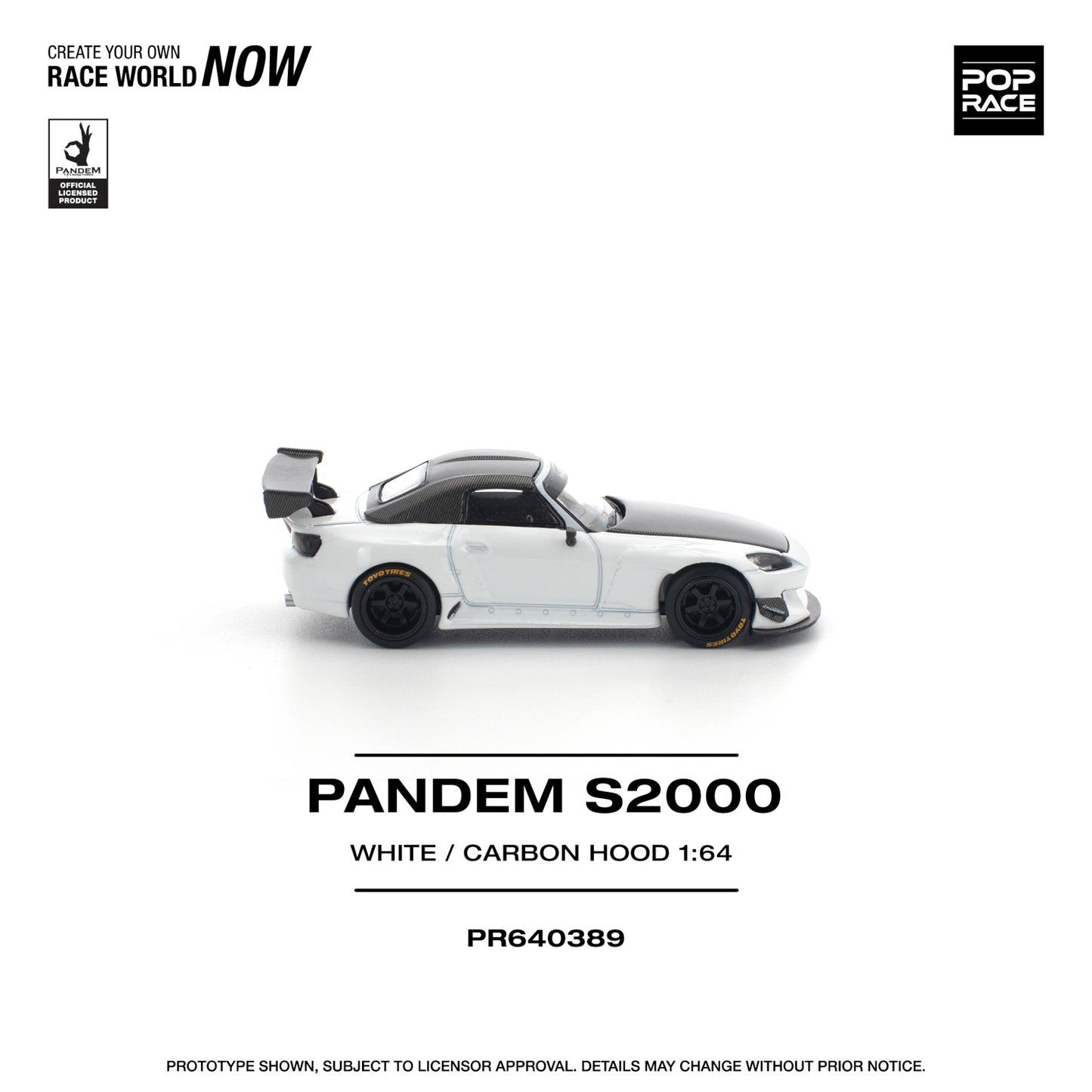Pop Race - Pre-Order - Pandem S200, white-carbon hood - PR640389