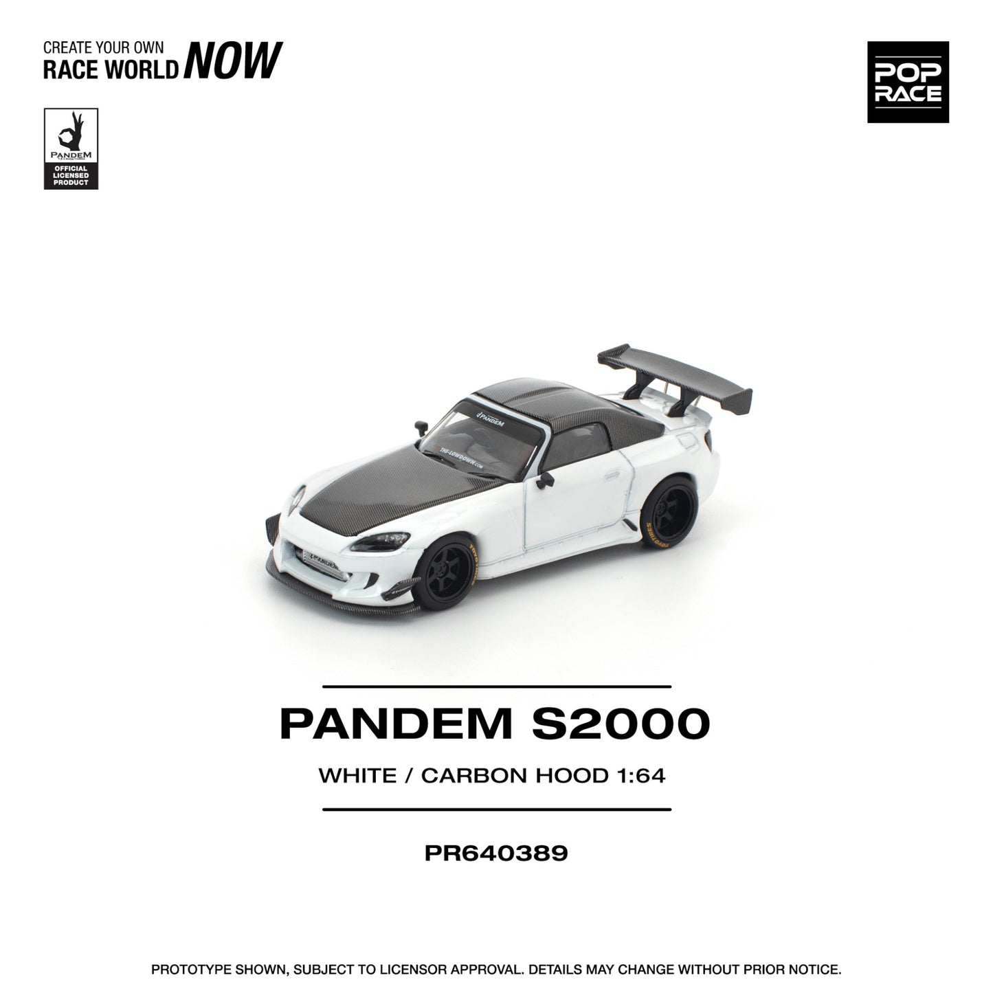 Pop Race - Pre-Order - Pandem S200, white-carbon hood - PR640389