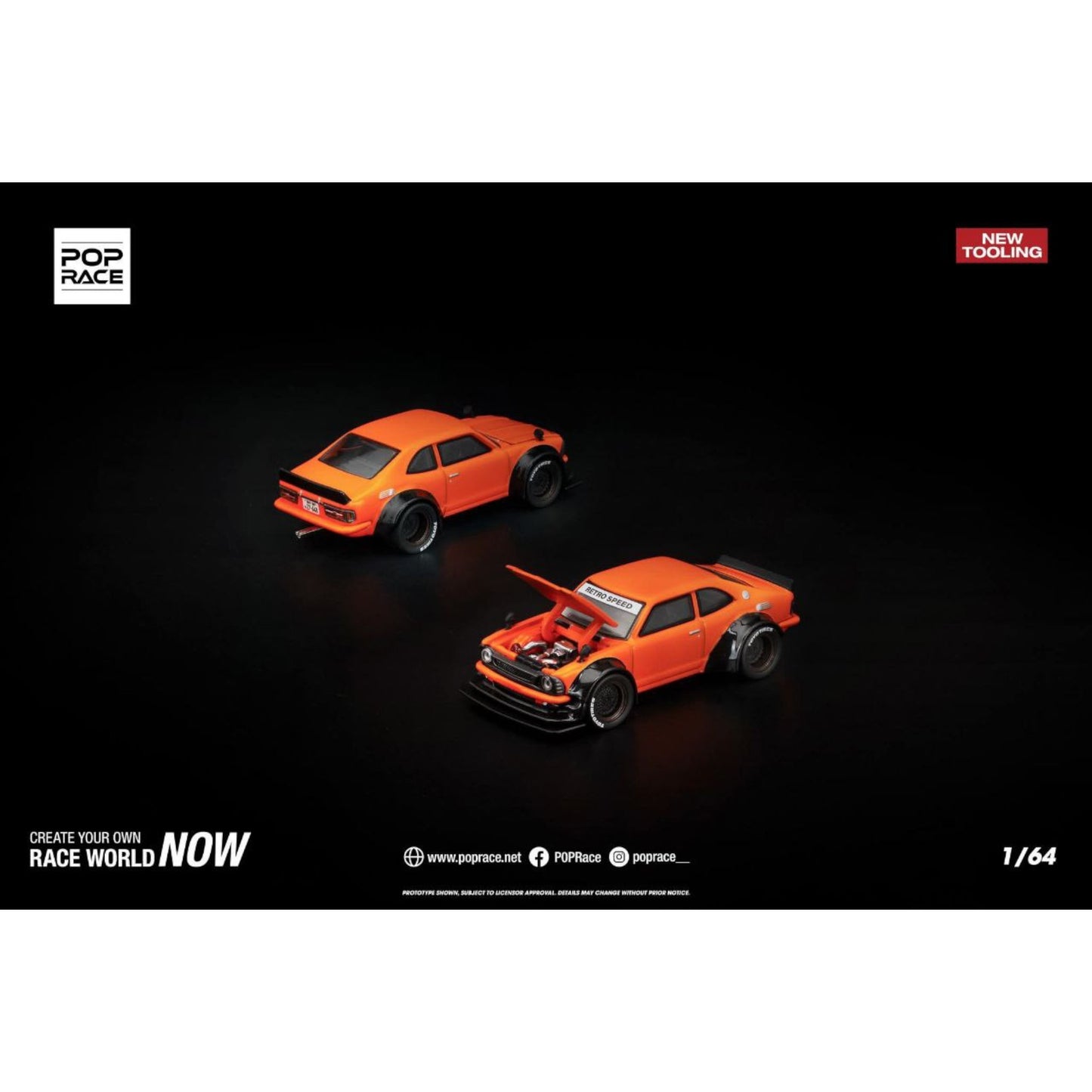 Pop Race - Pre-Order - Toyota Corolla KE25, orange - 640409