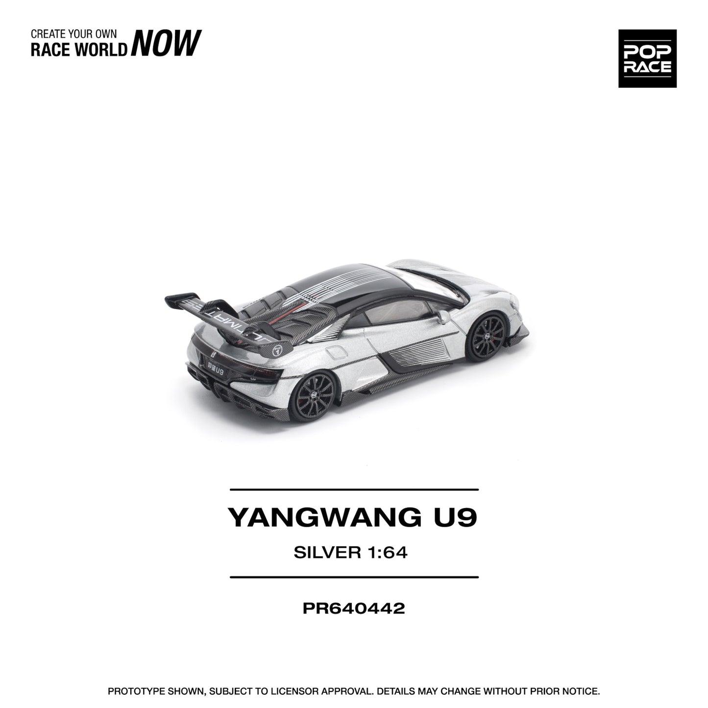 Pop Race - Pre-Order - Yangwang U9, silver - PR640442