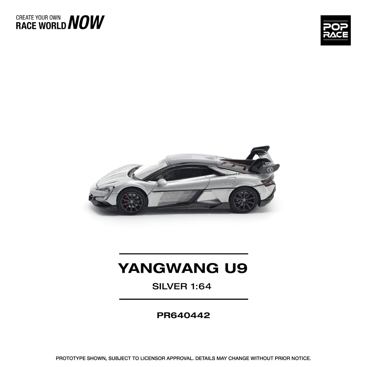 Pop Race - Pre-Order - Yangwang U9, silver - PR640442