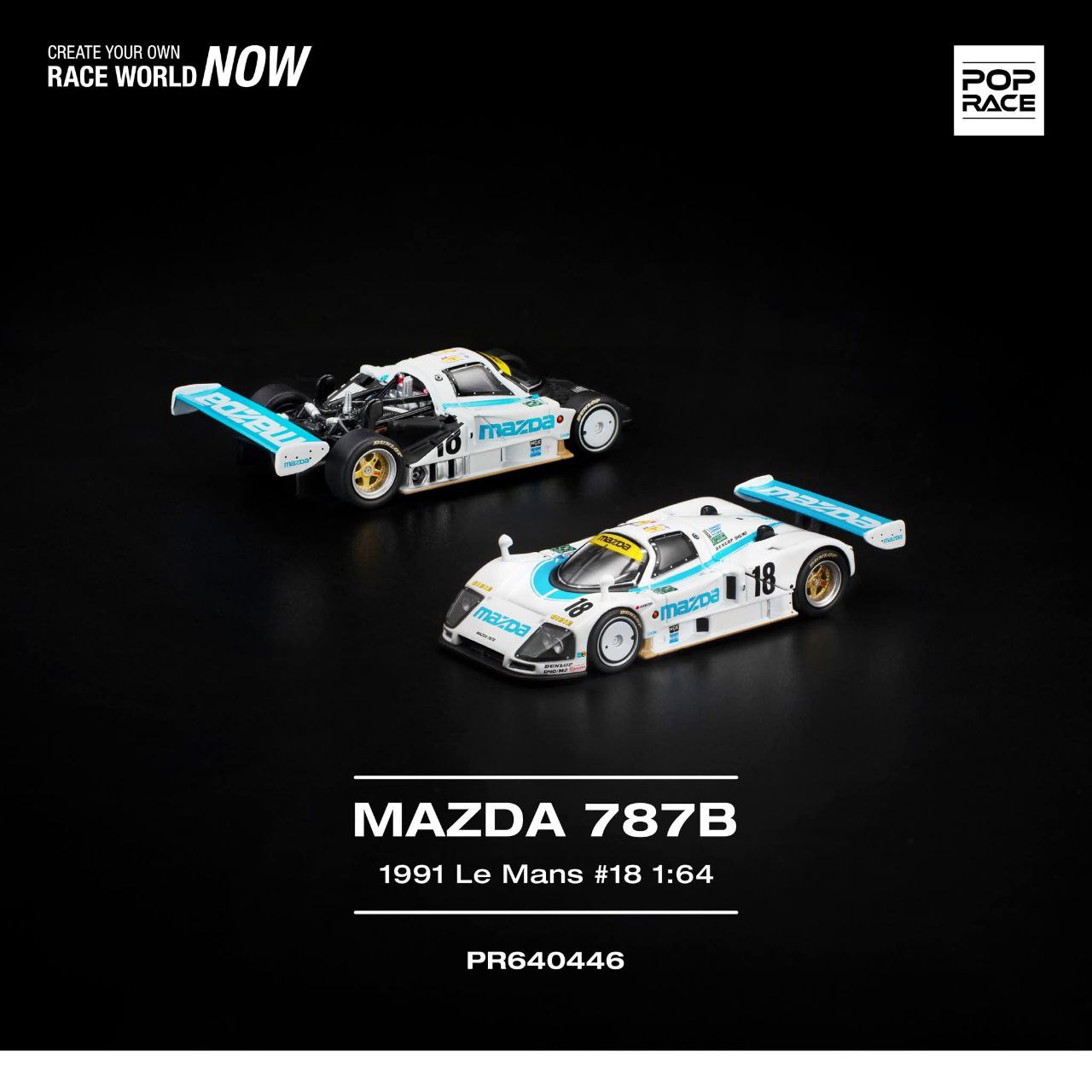 Pop Race - Pre-Order - Mazda 787B - 1991 Le Mans #18 - PR640446