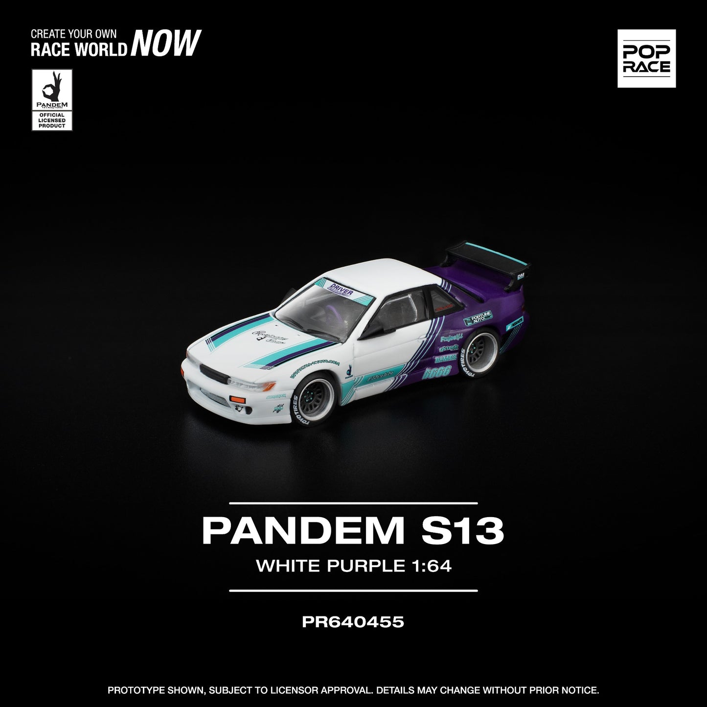 Pop Race - Pre-Order - Pandem S13, white purple - PR640455