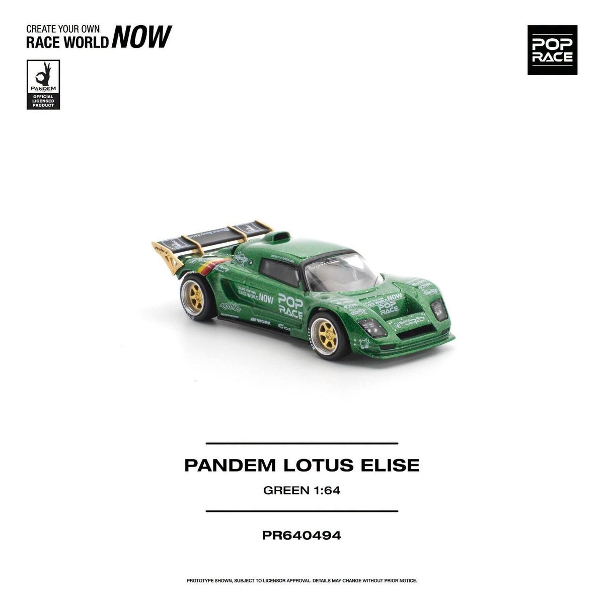 Pop Race - Pre-Order - Pandem Lotus Elise, green - PR640494