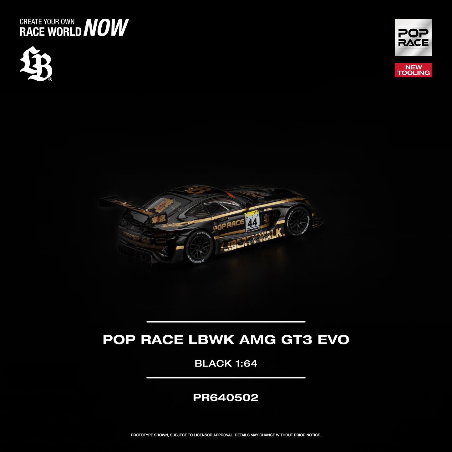 Pop Race - Pre-Order - LBWK Set - Truck, AMG GT3 EVO & Race Crew - PR640502 / PR64557 / PR64567