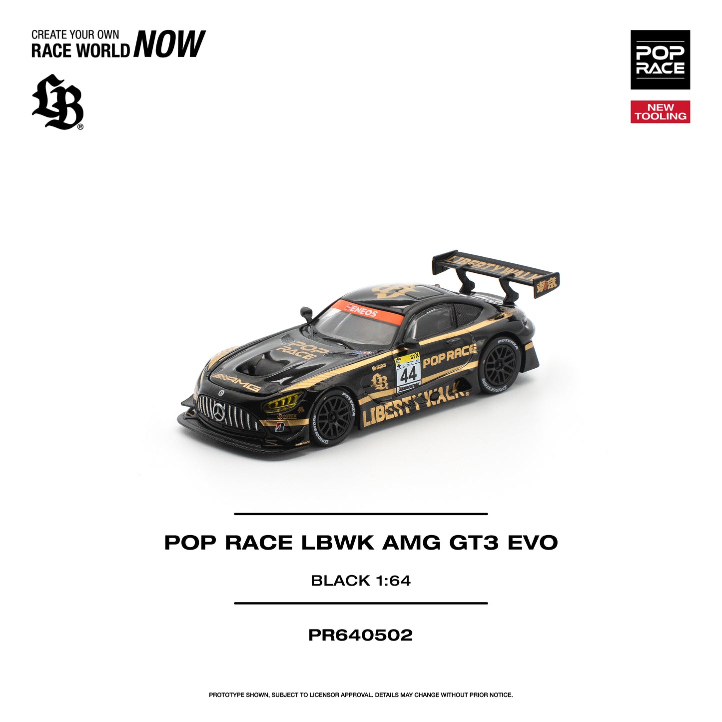 Pop Race - Pre-Order - LBWK AMG GT3 EVO, black - PR640502