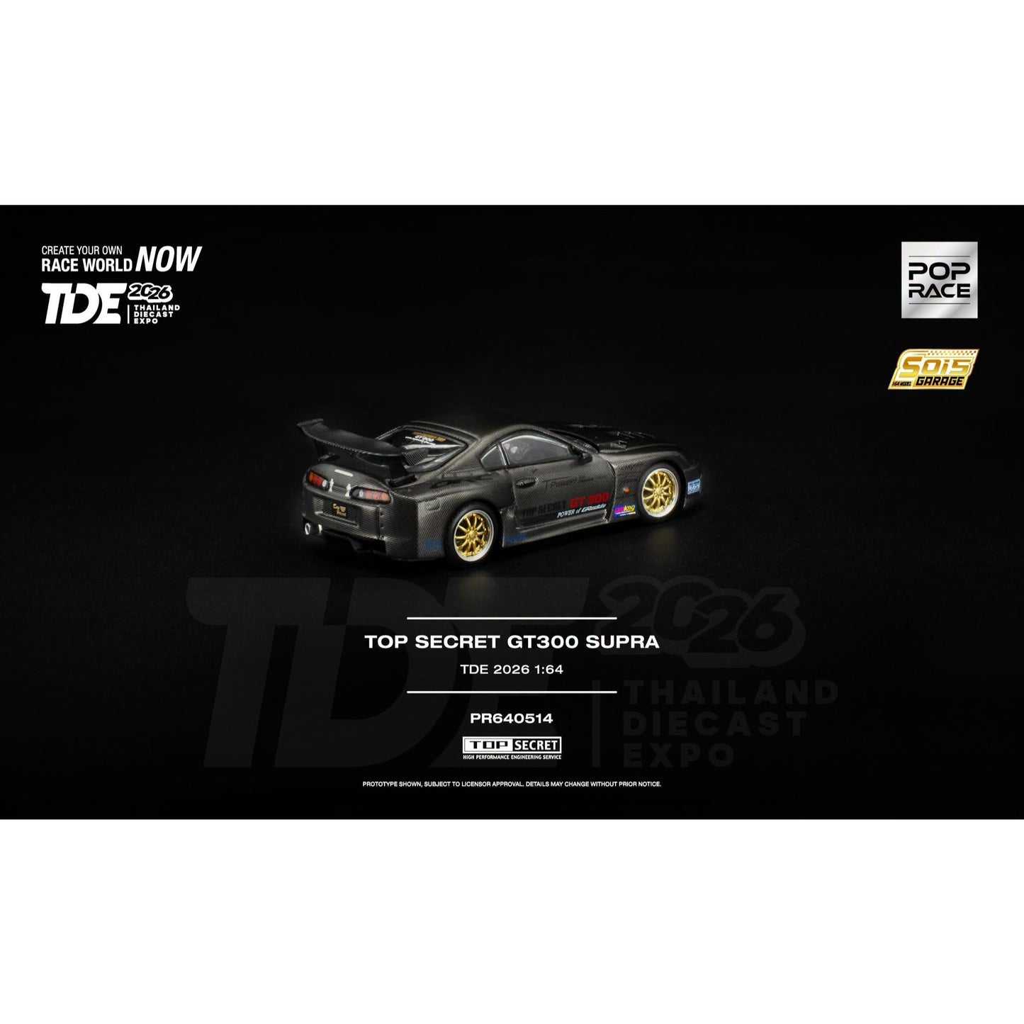 Pop Race - Pre-Order - TOP SECRET GT300 SUPRA - THAILAND DIECAST EXPO 2026 - PR640514