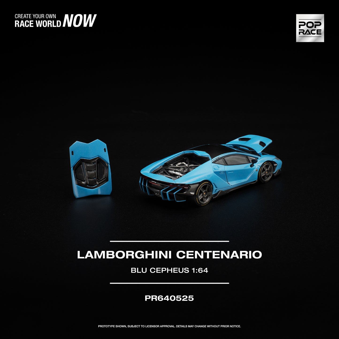 Pop Race - Pre-Order - Lamborghini Centenario, Blu Cepheus - PR640525