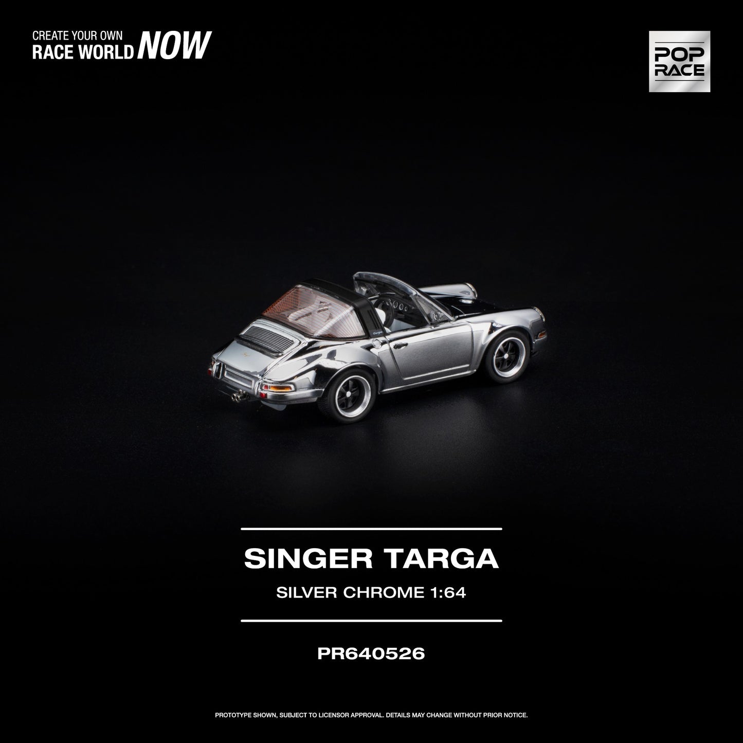 Pop Race - Pre-Order - Singer Targa, silver-chrome - PR640526