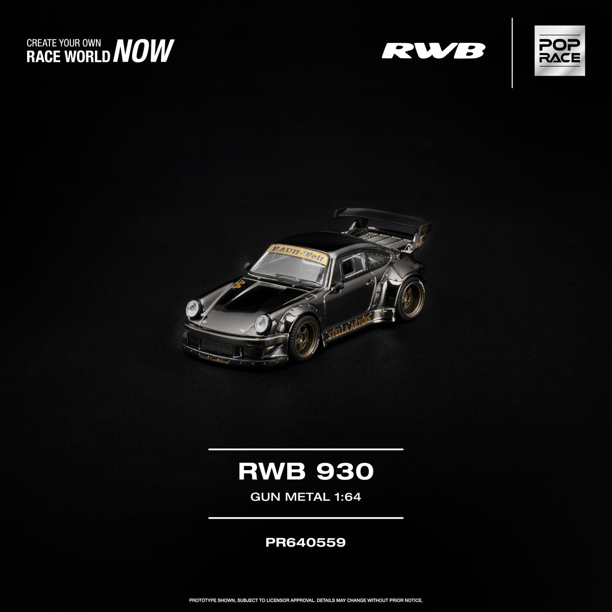 Pop Race - Pre-Order - RWB930, gun metal - PR640559