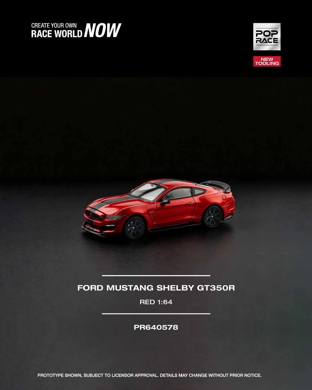 Pop Race - Pre-Order - Ford Mustang Shelby GT350R, red - PR640578