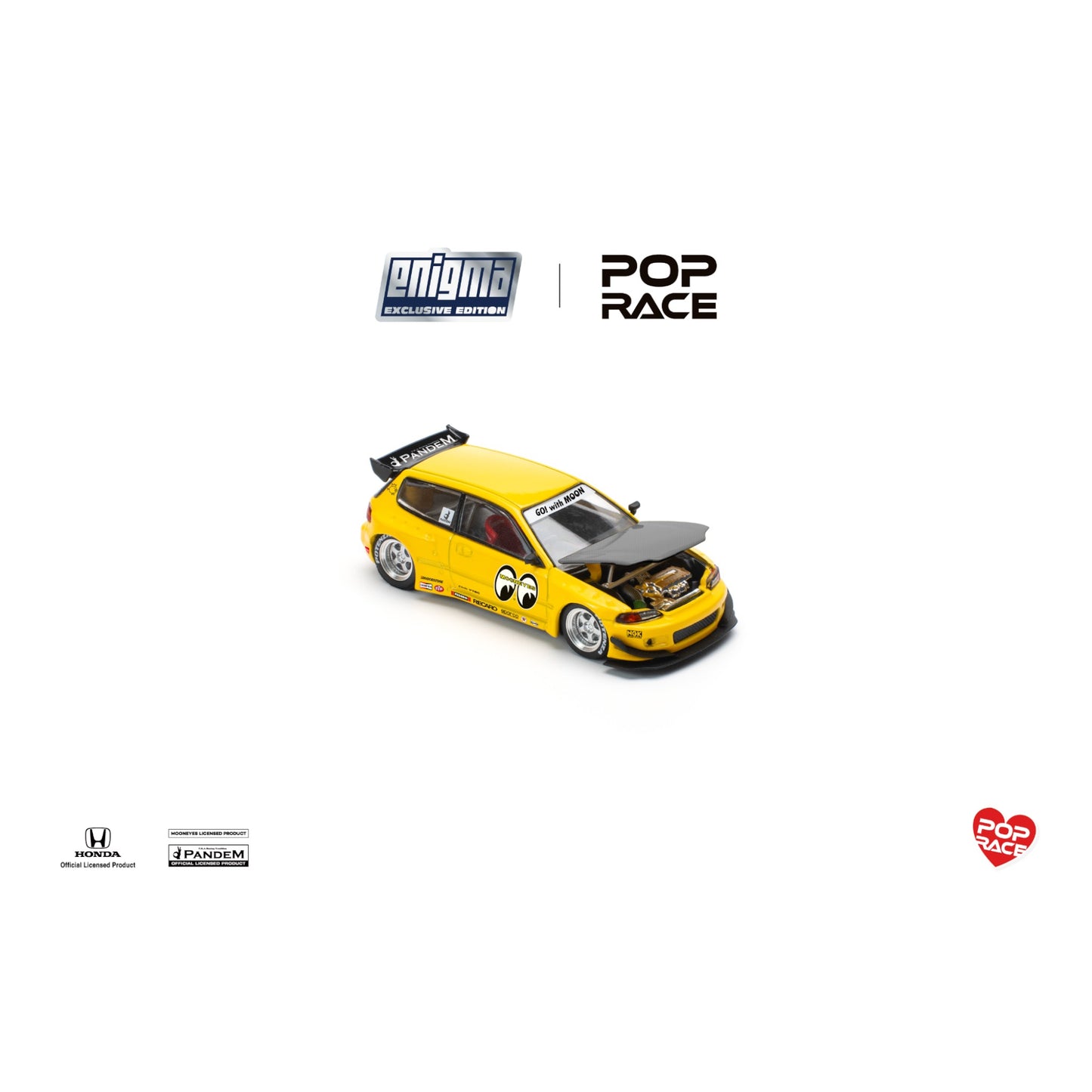 Pop Race x Enigma- Pre-Order - Pandem Civic EG6 v1.5 - MOONEYES (Blister Pack) - PRE010