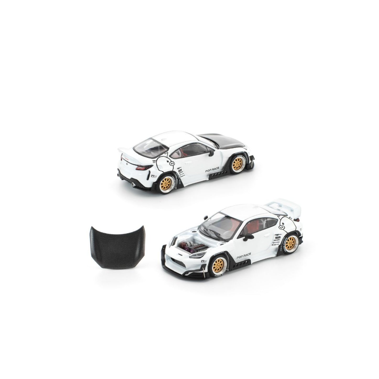 Pop Race x Enigma- Pre-Order - Pandem GR86 - chrystal white pearl - PRE014