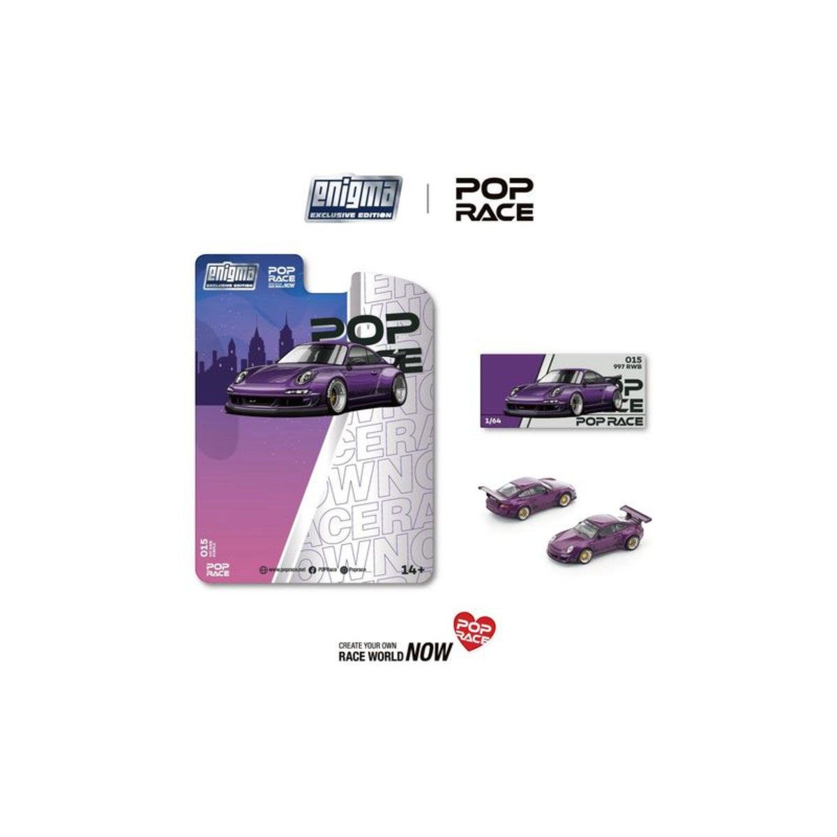 Pop Race x Enigma - Pre-Order - RWB997, purple - PRE015
