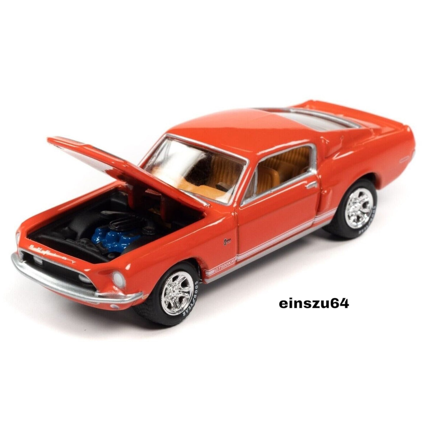 Johnny Lightning - Muscle Cars - 1968 Shelby GT500 KR, calypso carol - JLSP172A - 1:64