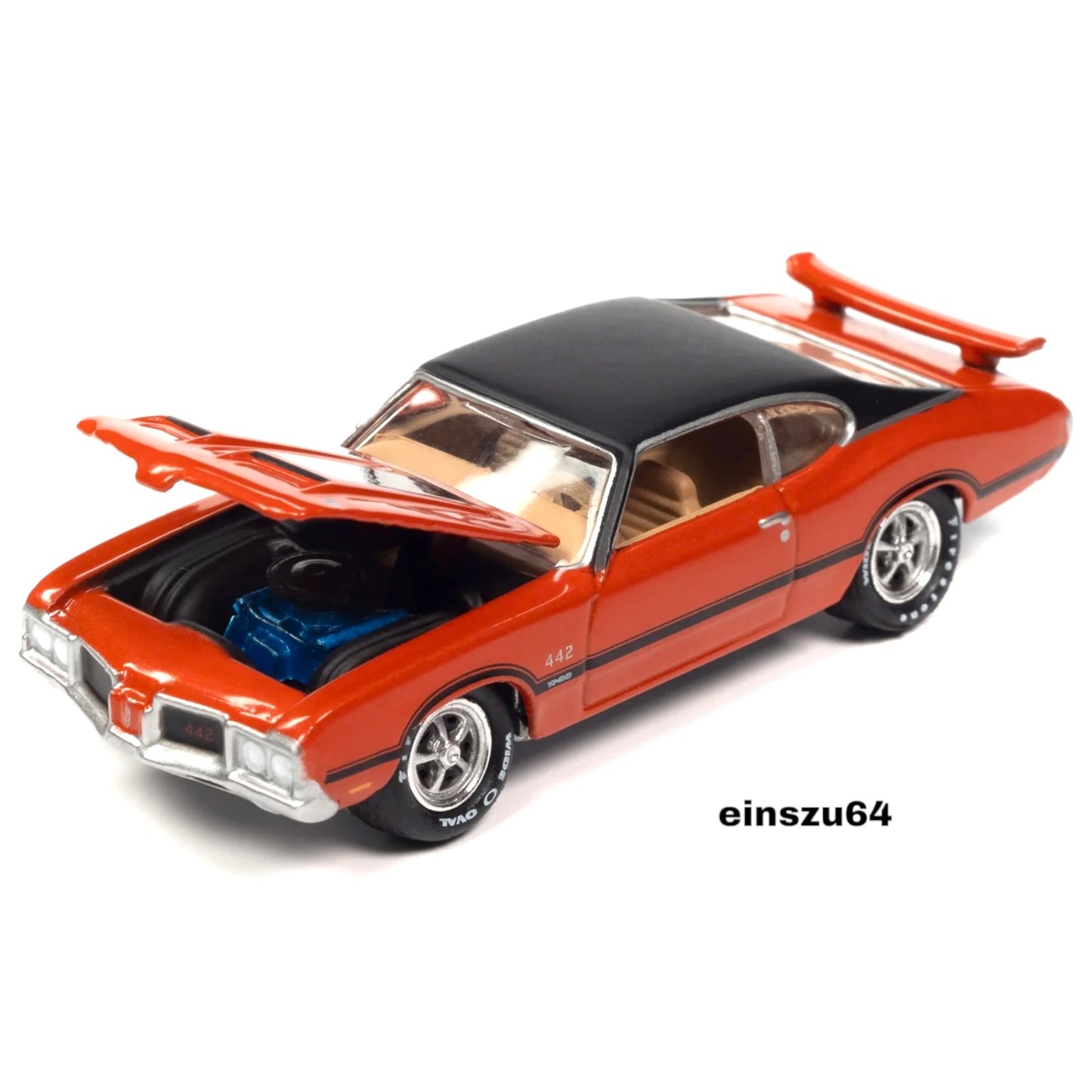Johnny Lightning - 1972 Oldsmobile 442 W30, flame orange poly - 1:64 - JLSP339A