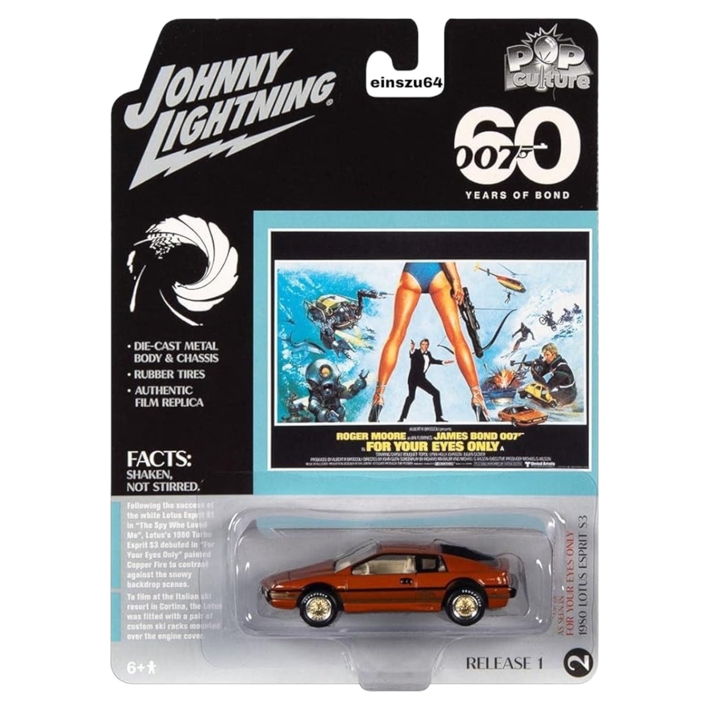 Johnny Lightning - 1980 Lotus Esprit S3, copper - James Bond - JLSP235 - 1:64