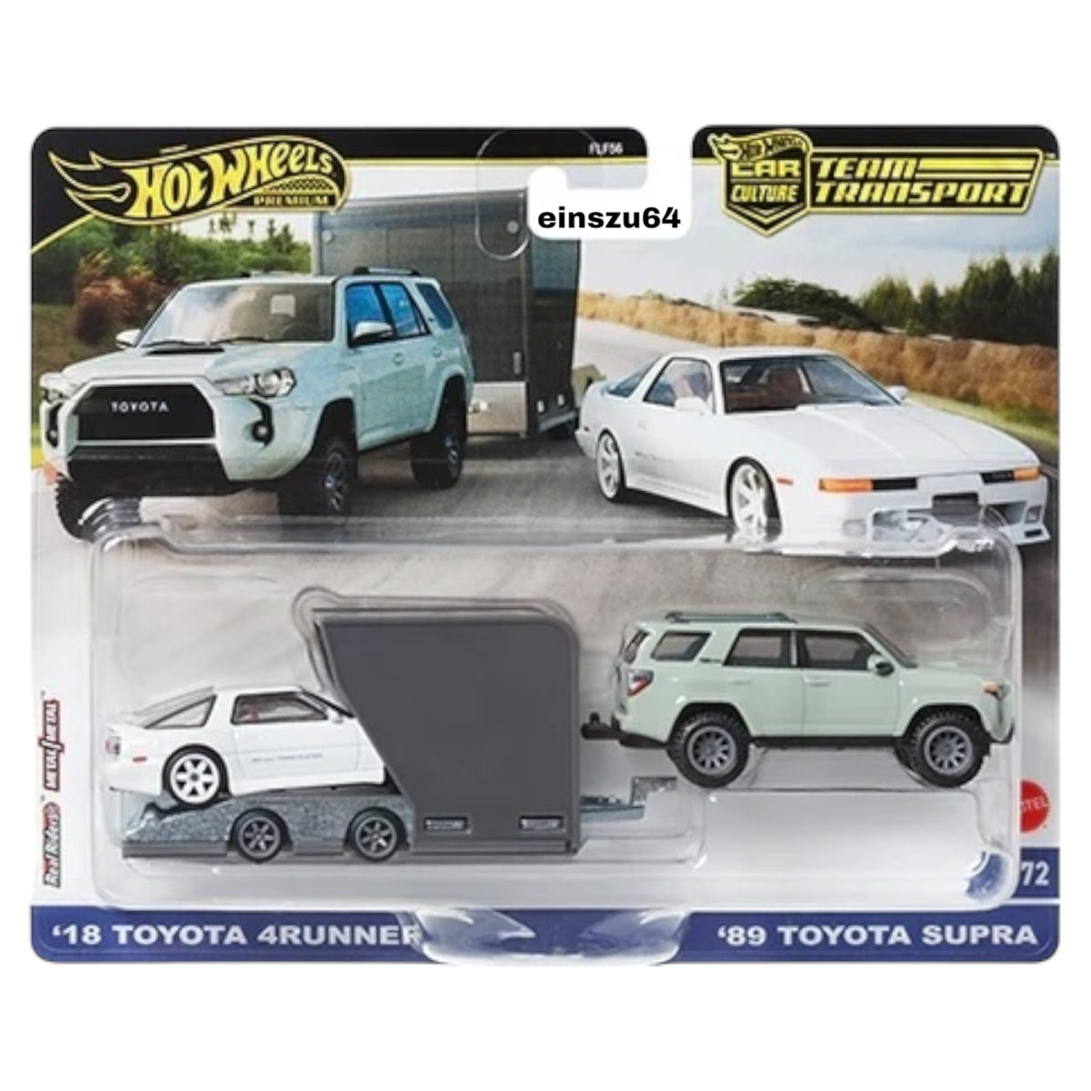 Hot Wheels 2024 - Team Transport - ´18 Toyota 4 Runner / ´89 Toyota Supra - #72 - HRV37
