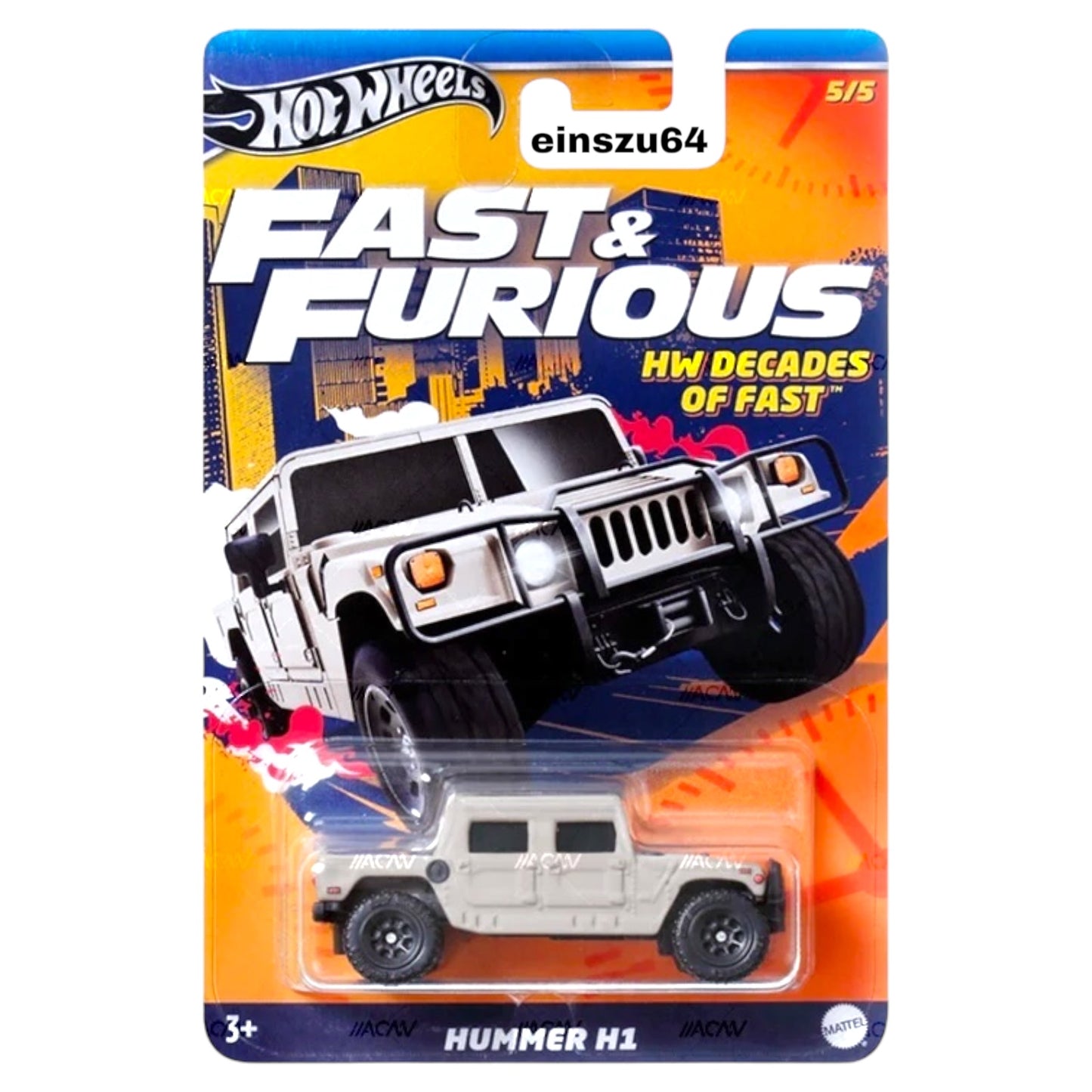 Hot Wheels 2024 - Fast & Furious - Hummer H1 - HRW45 - Decades of Fast - 1:64