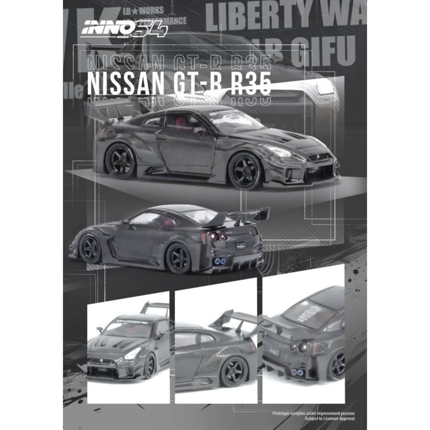 INNO64 - Nissan GT-R (R35) LBWK Super Silhouette - IN64-LBWKR35-FC