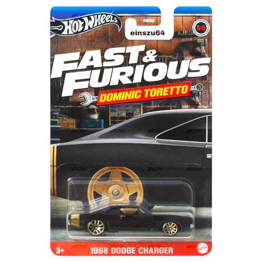 Hot Wheels 2024 - Fast & Furious - 1968 Dodge Charger - HRW50 - Dominic Toretto