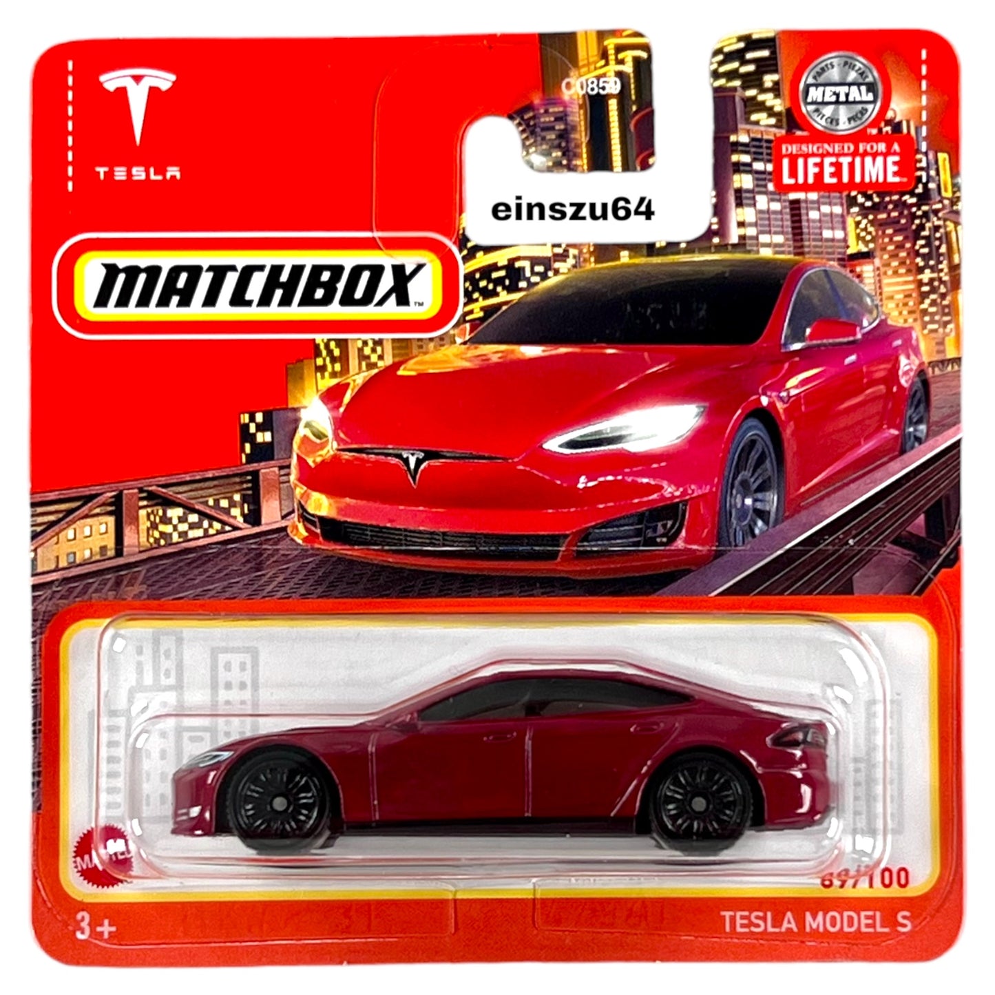 Matchbox 2024 - Tesla Model S - HVN70 - 89/100 - 1:64