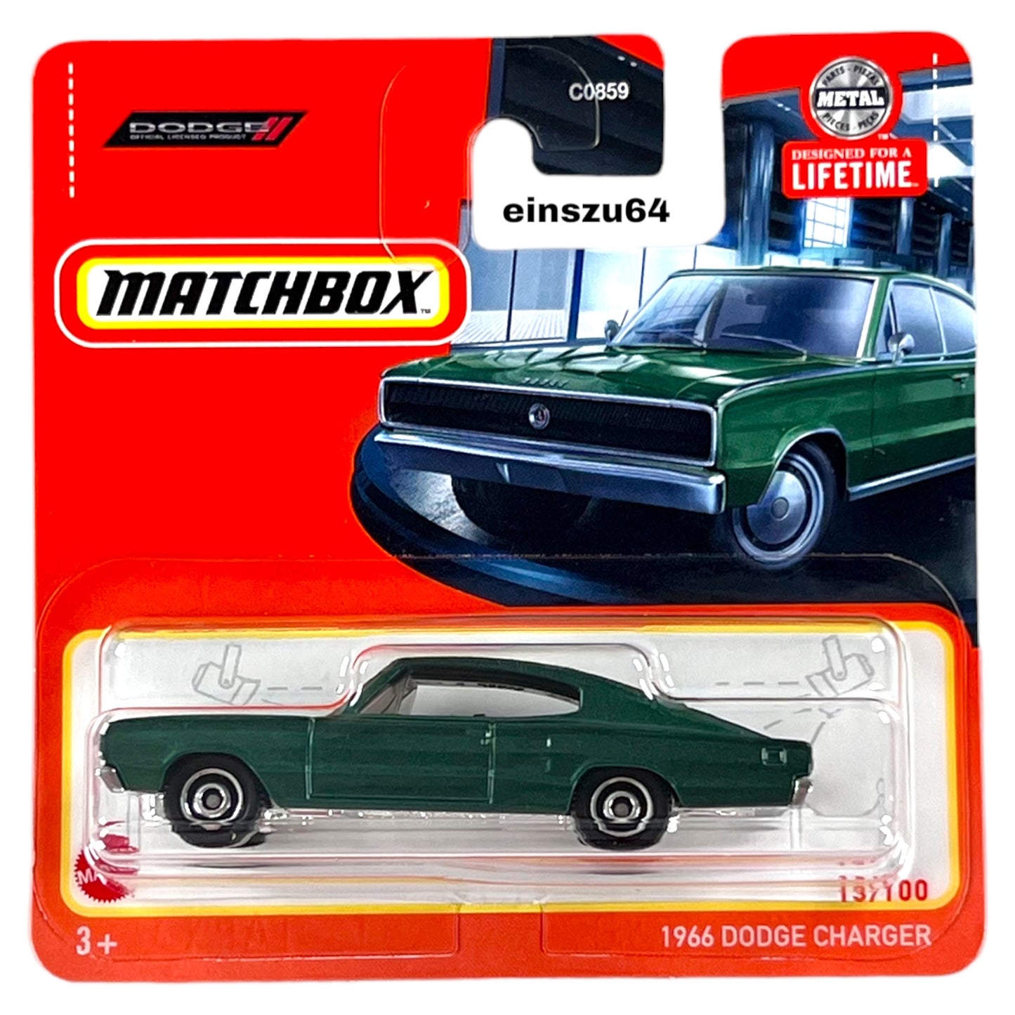 Matchbox 2024 - 1966 Dodge Charger - HVN82 - 13/100 - 1:64
