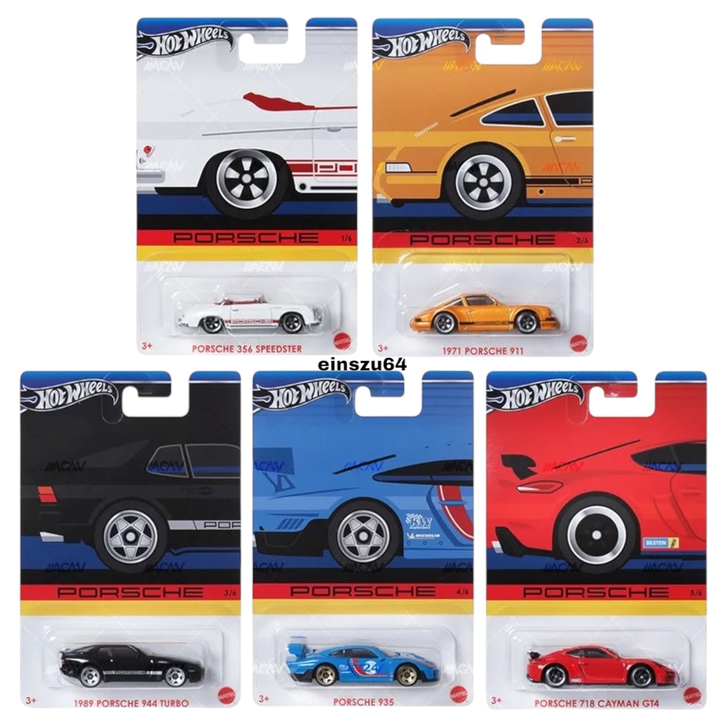 Hot Wheels 2024 - Porsche Celebration Set - 5x Modelle - GRT01-979G