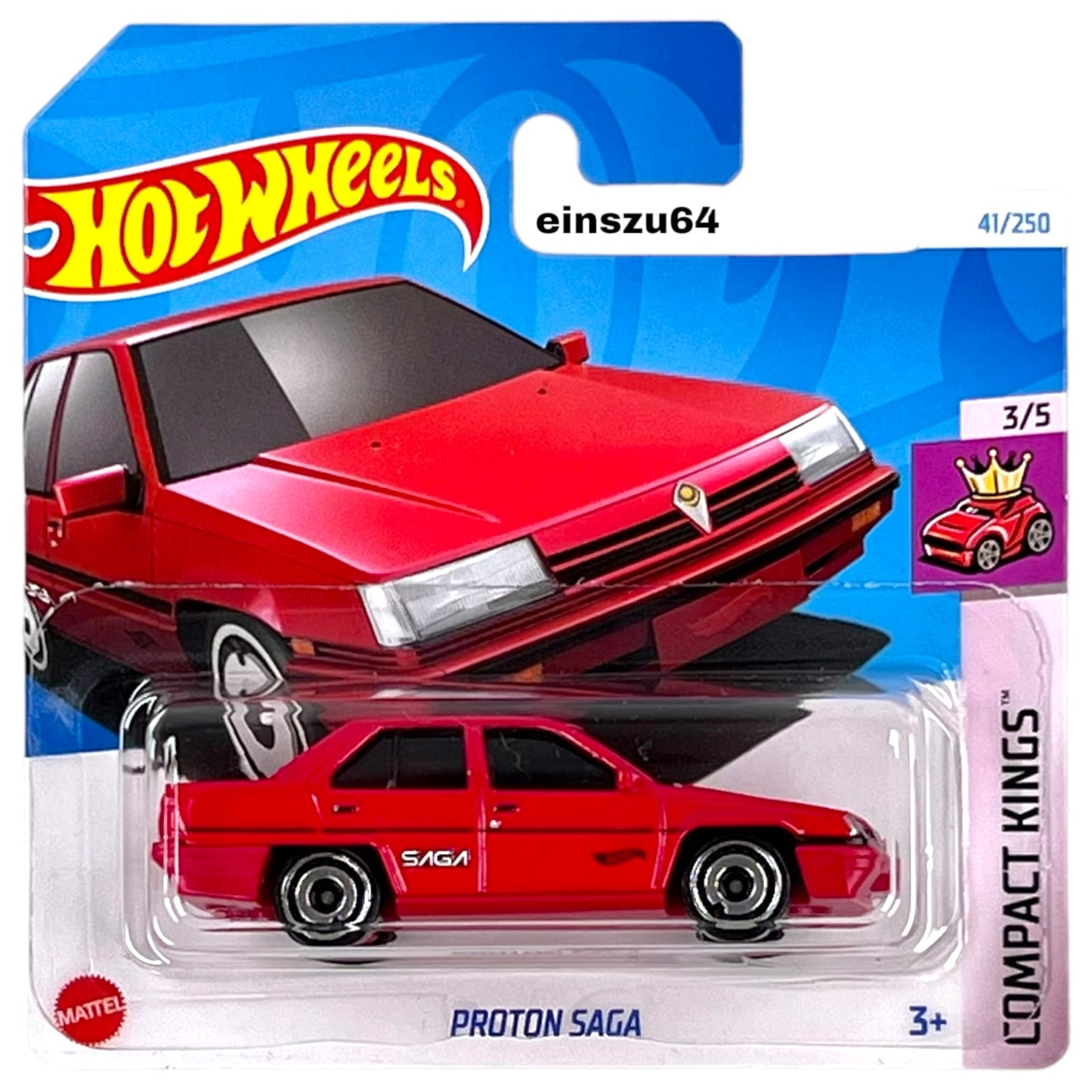 Hot Wheels 2024 - Proton Saga - Compact Kings 3/5 - HRY46 - 41/250 - 1:64