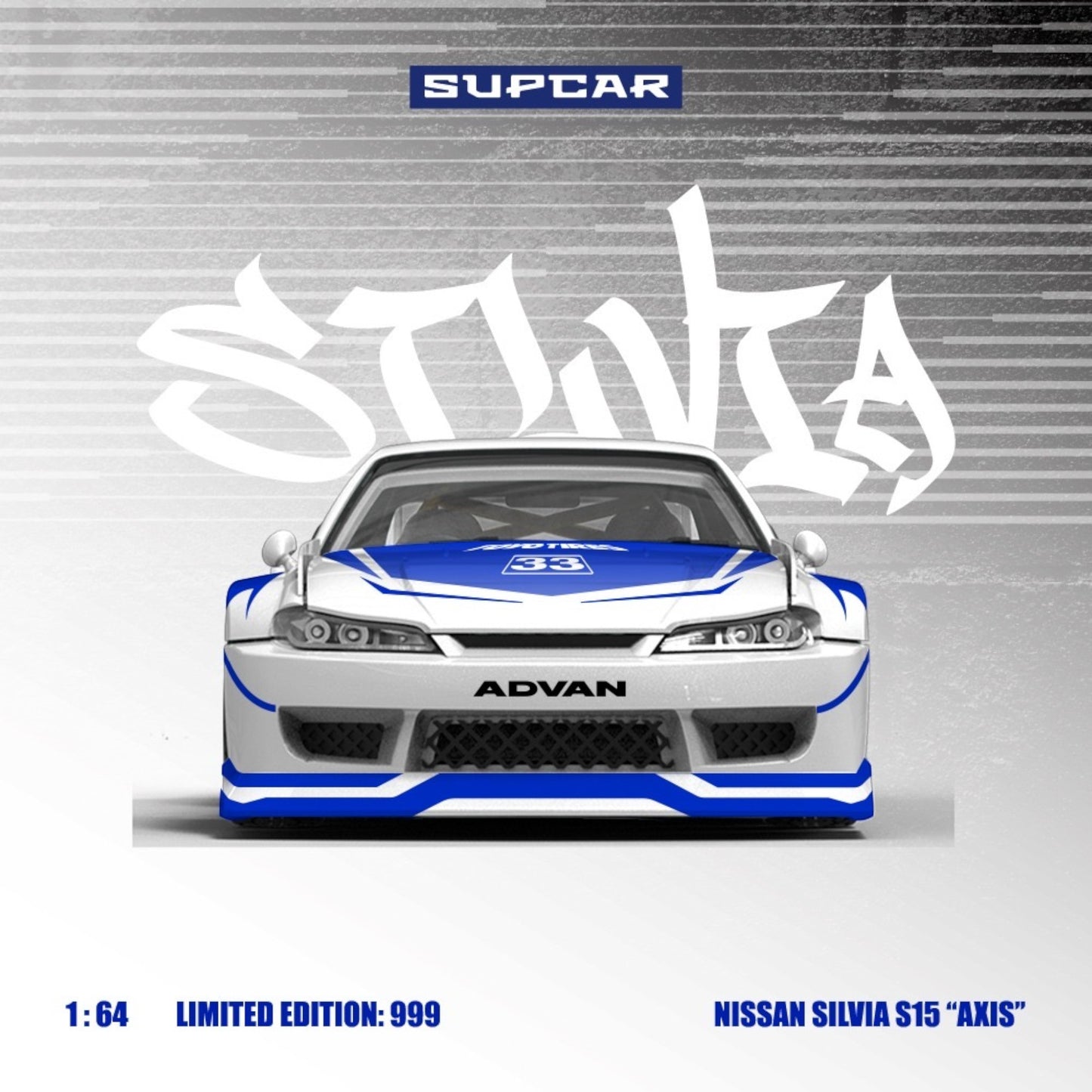 SuperCar - Pre-Order - Nissan SILVIA S15 'AXIS' 33, blue - SC646011