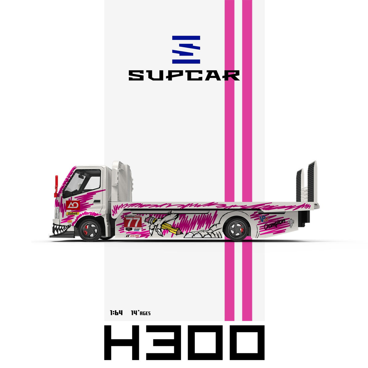 SuperCar - Pre-Order - H300 Flatbed Transport Trailer - AO Racing - SC647259