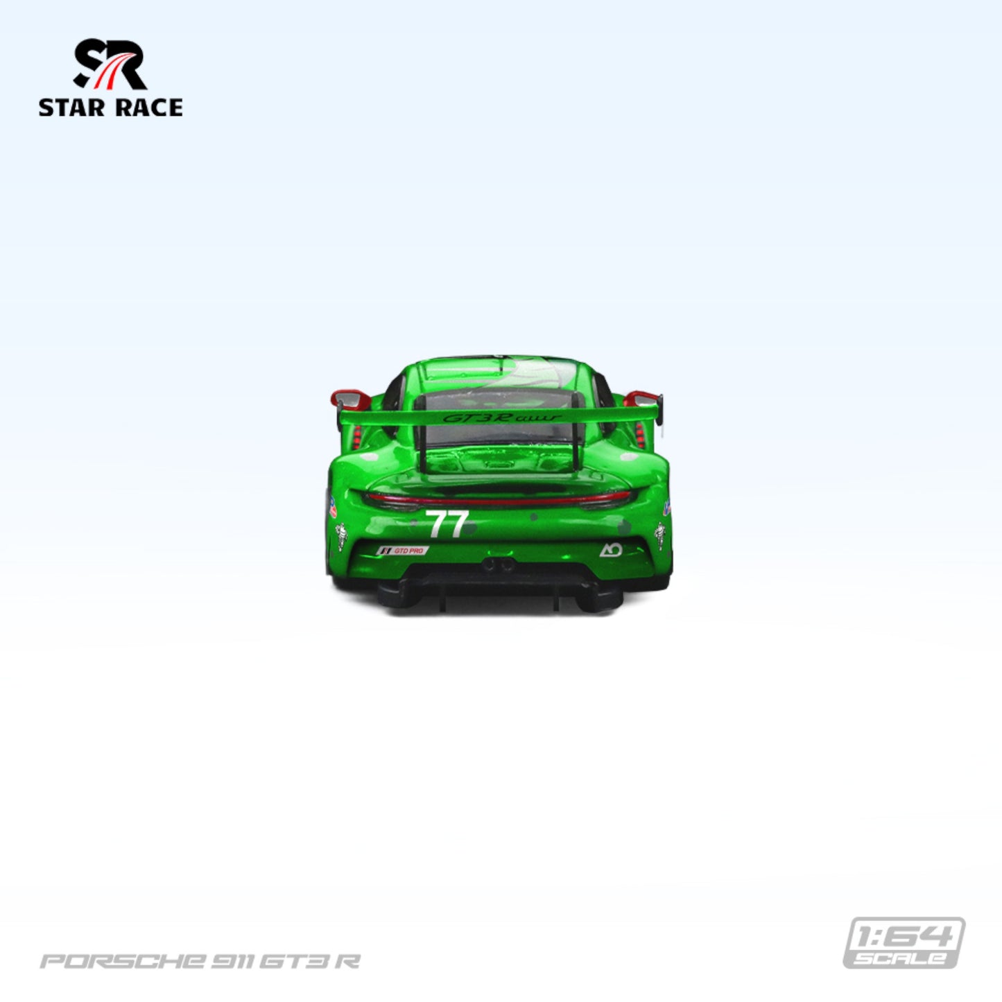 Star Race - Pre-Order - Porsche 911 GT3 R - Tyrannosaurus No. 77 green - SR64020