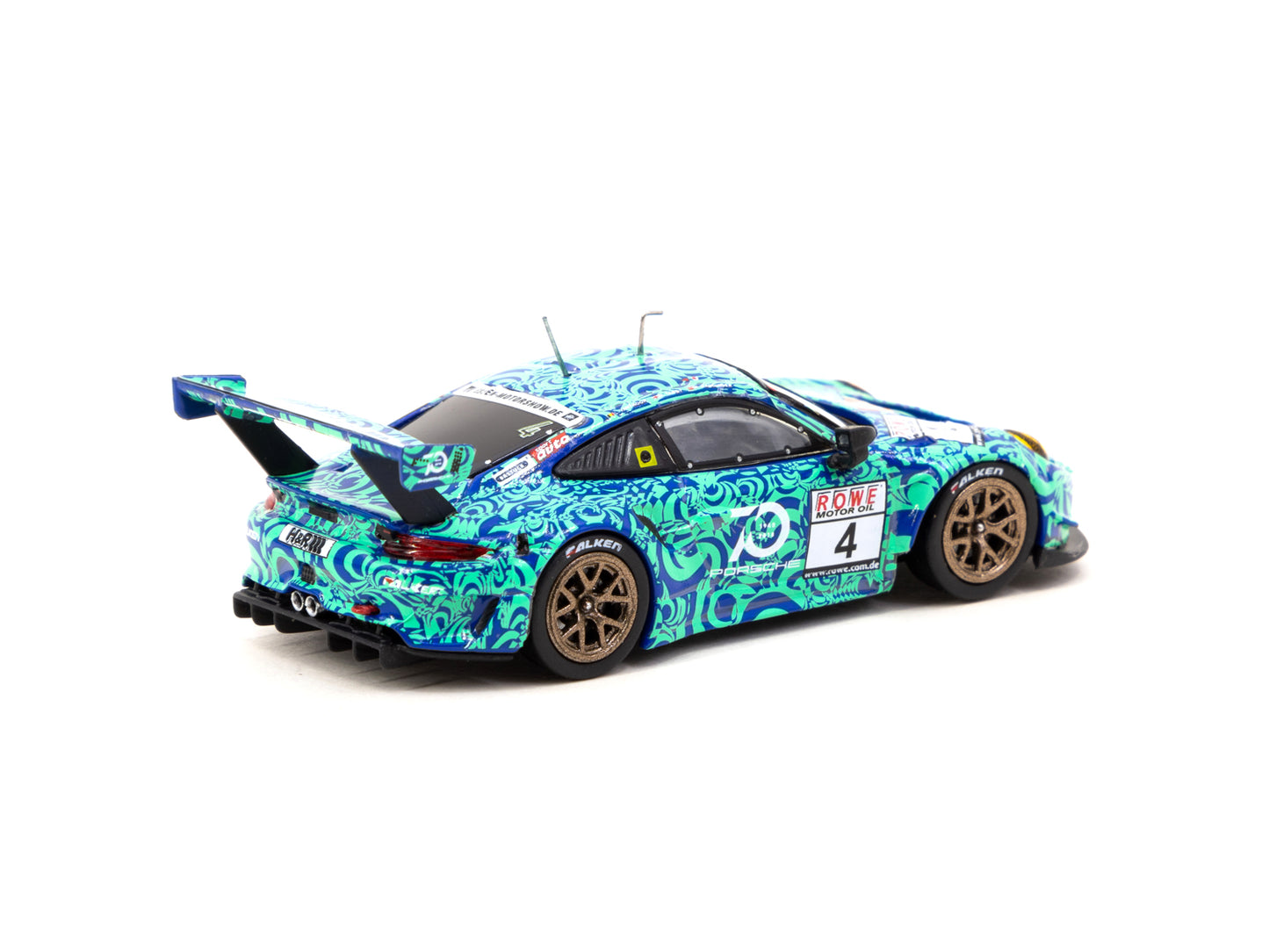 Tarmac Works x IXO - 2018 Porsche 911 GT3 R #4 VLN Endurance Racing Championship Nurburgring - 1:64 - T64-059-18VLN04