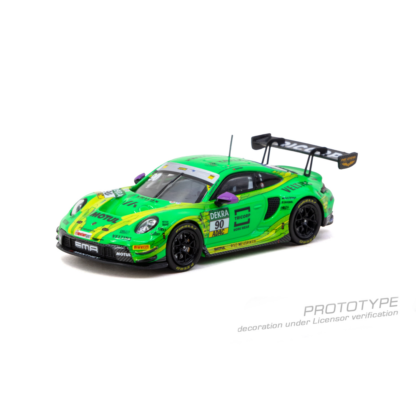 Tarmac Works - Pre-Order - 2025 Porsche 911 (992) GT3 R Ayhancan Guven DTM Champion - T64-084-25DTM90