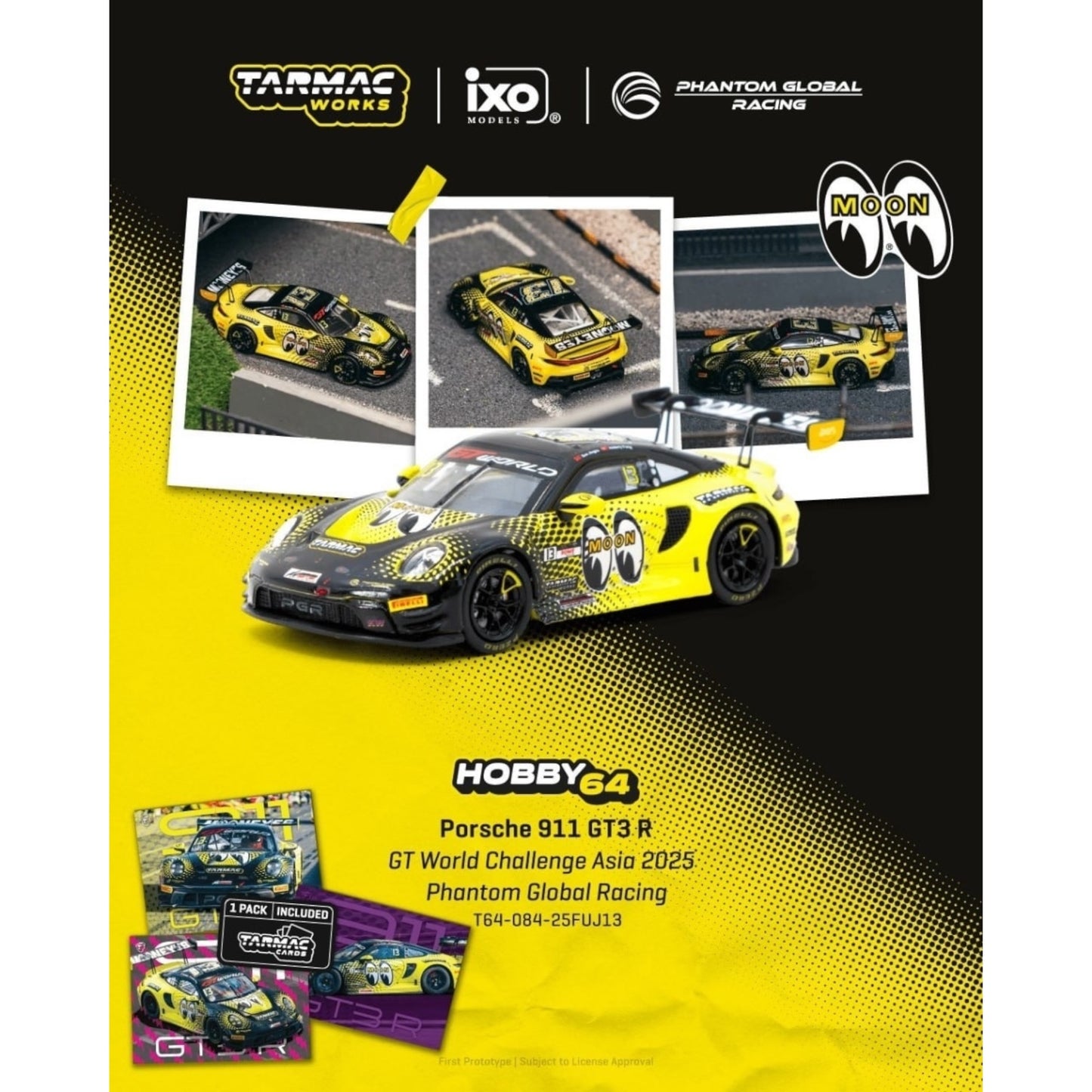 Tarmac Works - Pre-Order - Porsche 911 GT3 R Sun Jingzu/Adderly Fong GT World Challenge Asia 2025 Phantom Global Racing