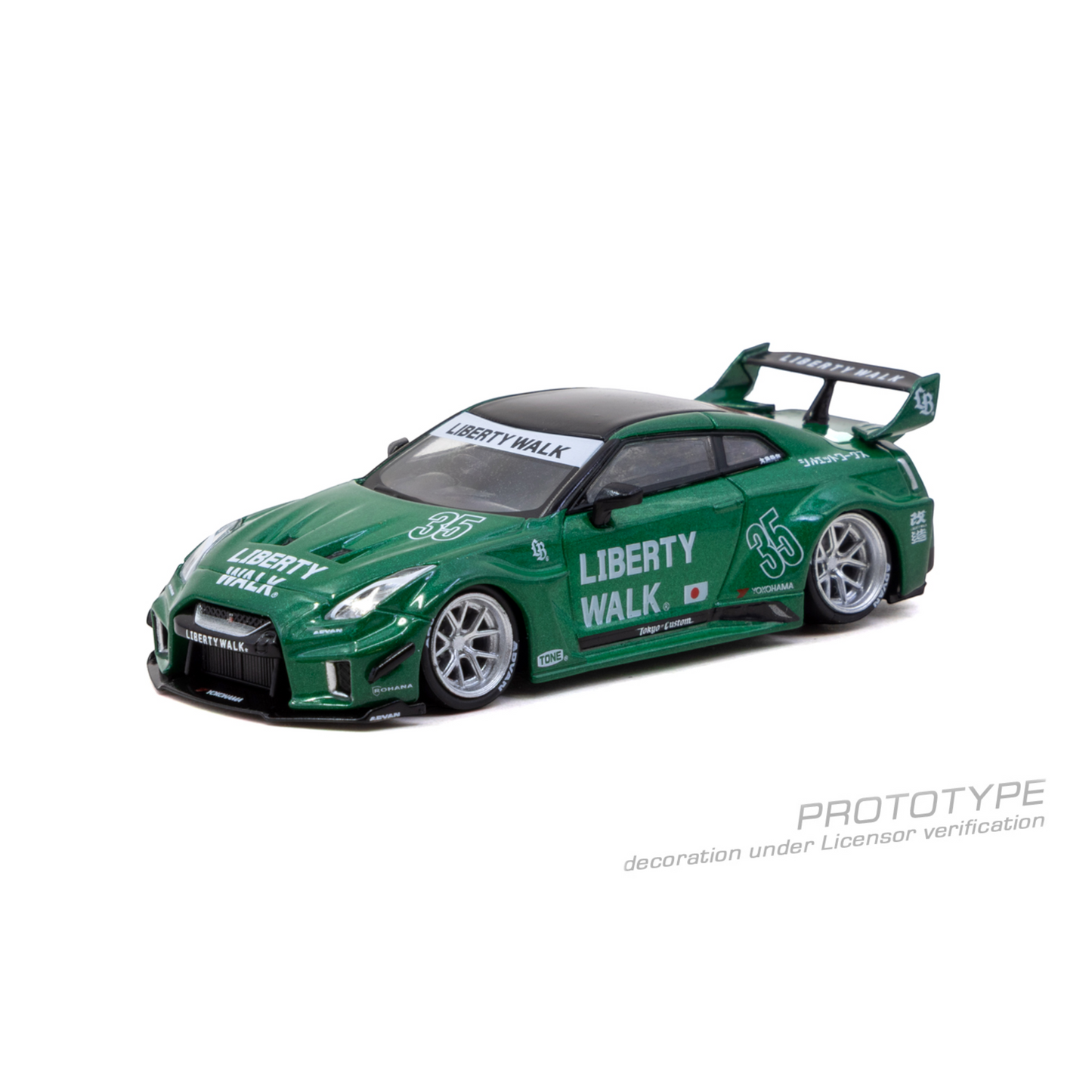 Tarmac Works - Pre-Order - 2026 Nissan GT-R (R35) LB Super Silhouette, emerald green - T64-105-EG