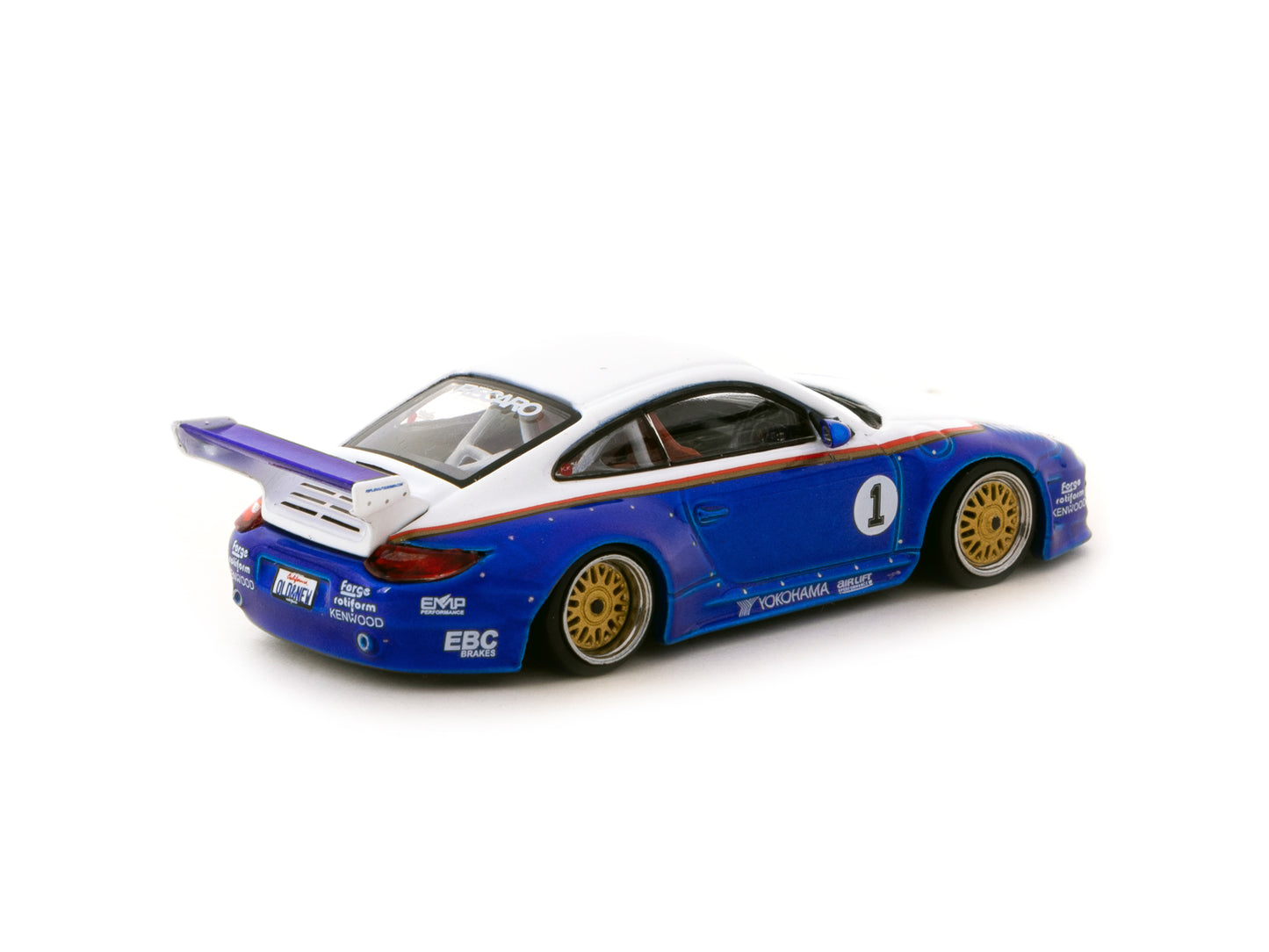 Tarmac Works - Old & New Porsche 997, blue/white - T64-TL053-BLW - 1:64