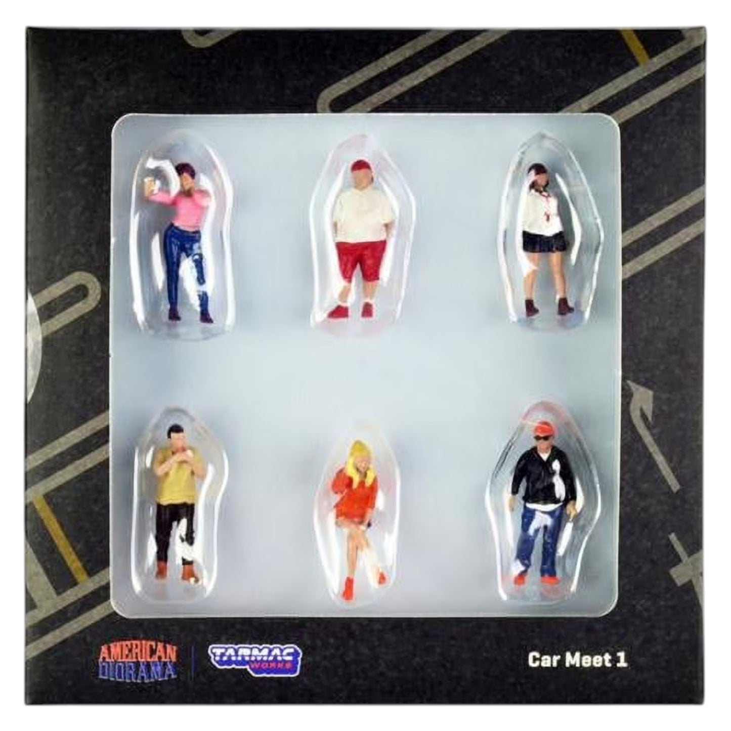 American Diorama x Tarmac - Car Meet 1 *Figures* Set - T64F-003-OR