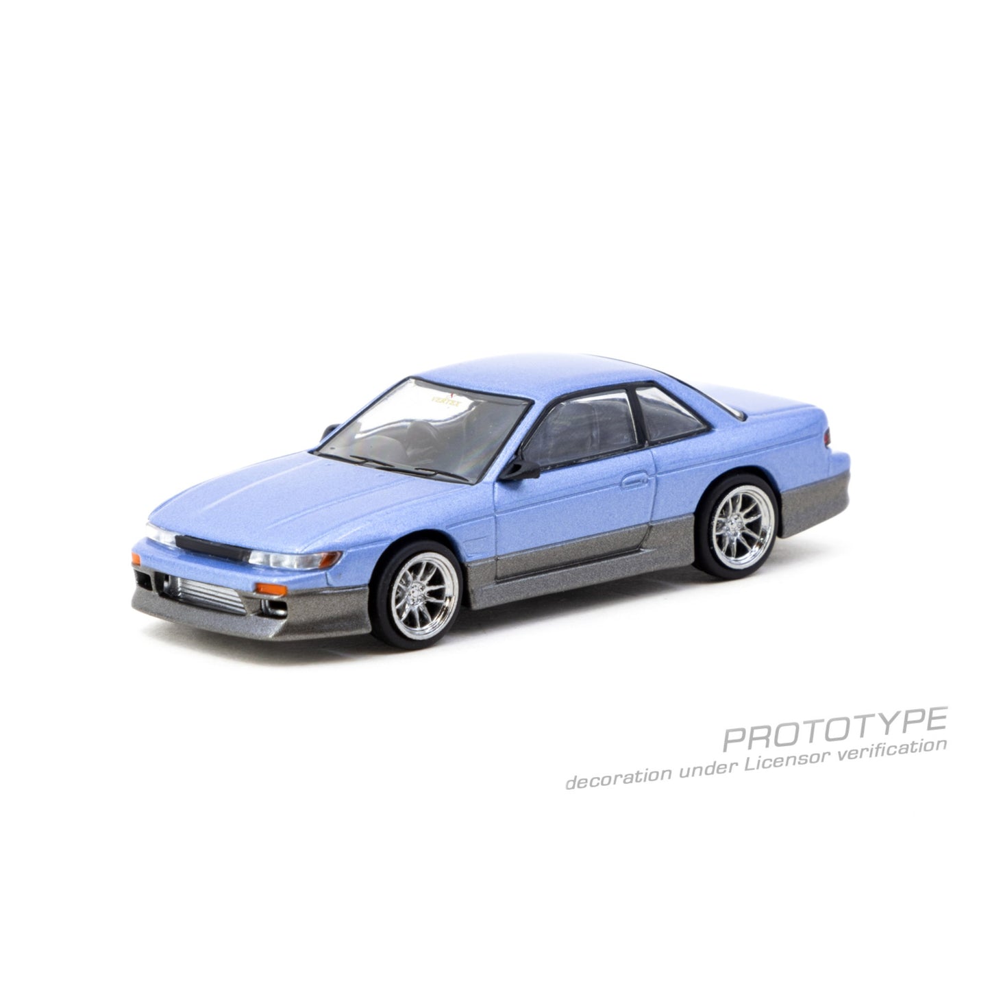 Tarmac Works - Pre-Order - VERTEX Nissan Silvia (S13), blue/grey - T64G-025-PU