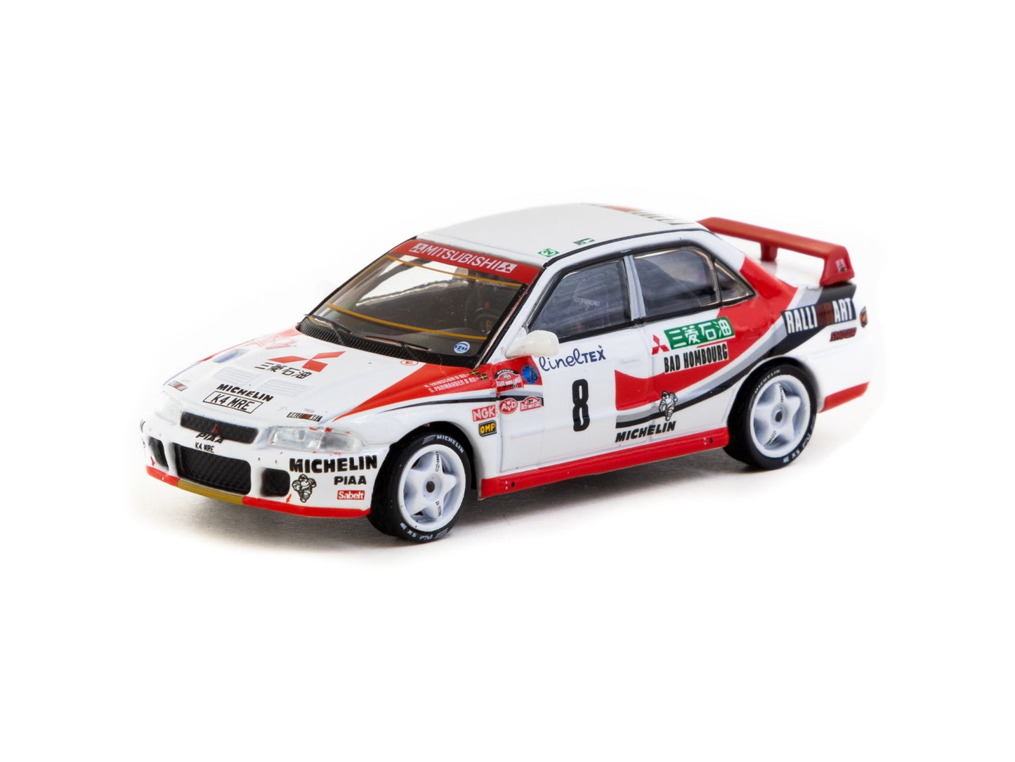 Tarmac Works - Mitsubishi Lancer Evolution, Rally Monte Carlo 1993, white/red - T64G-048-93MCR08