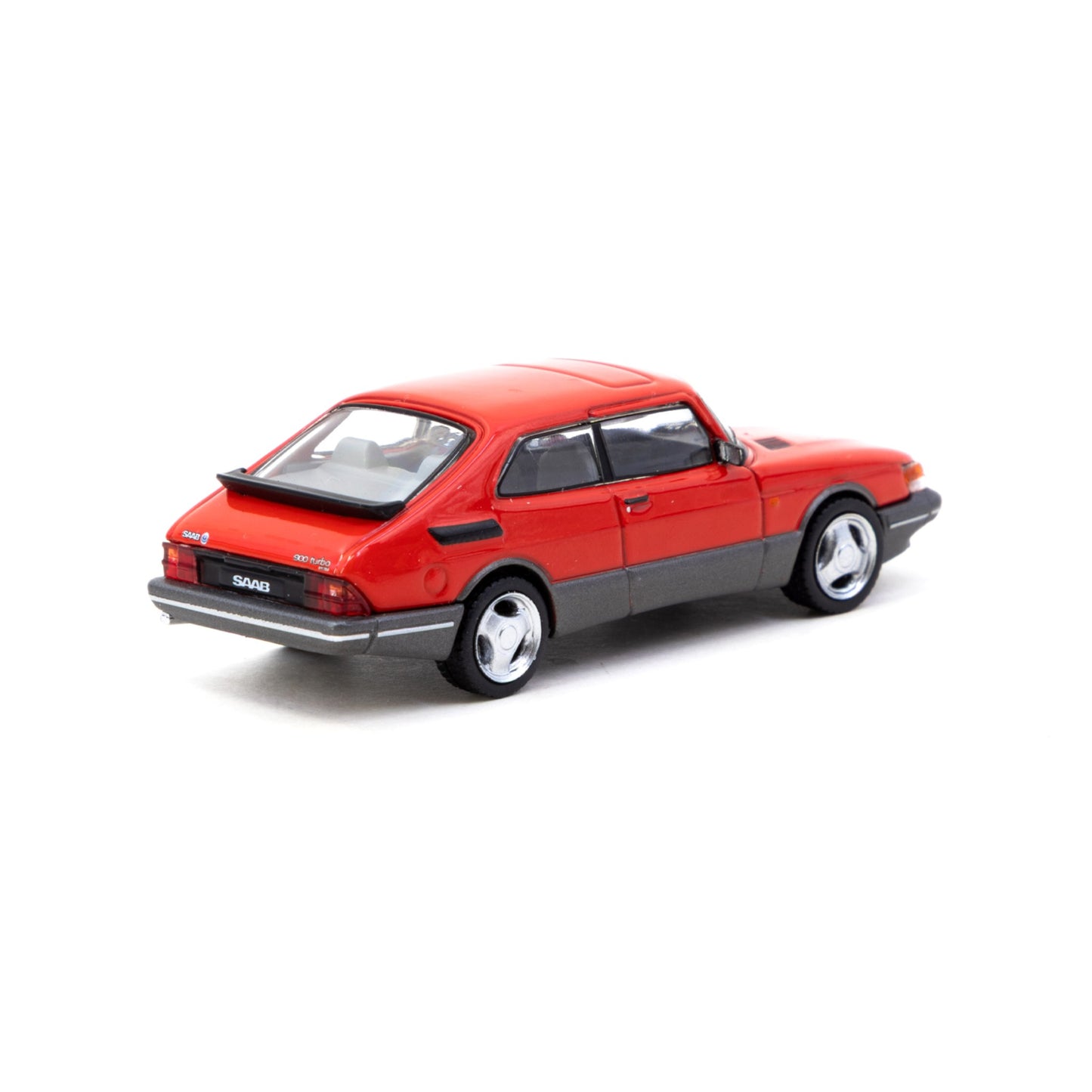 Tarmac Works - Saab 900 Turbo, red + Trading Cards - T64G-056-RE