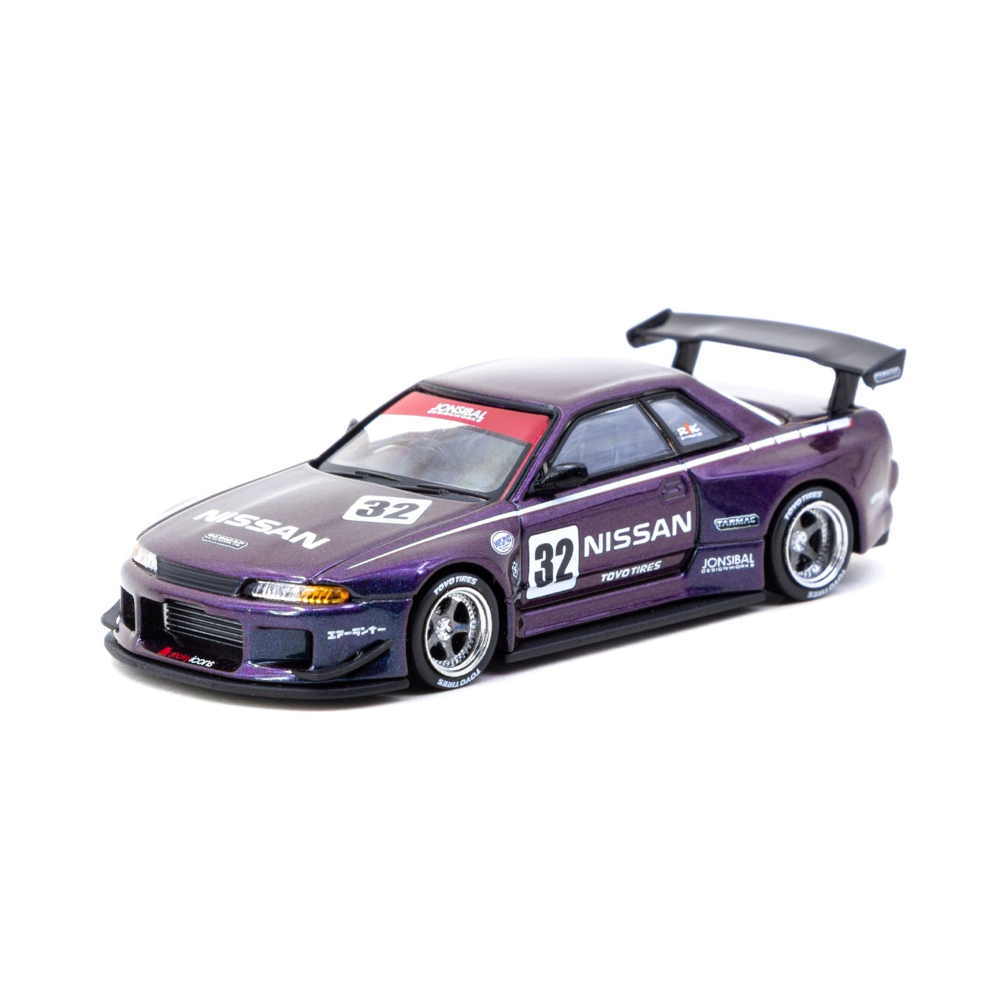Tarmac Works - Nissan Skyline (R32) Widebody, midnight purple - T64G-061-MP
