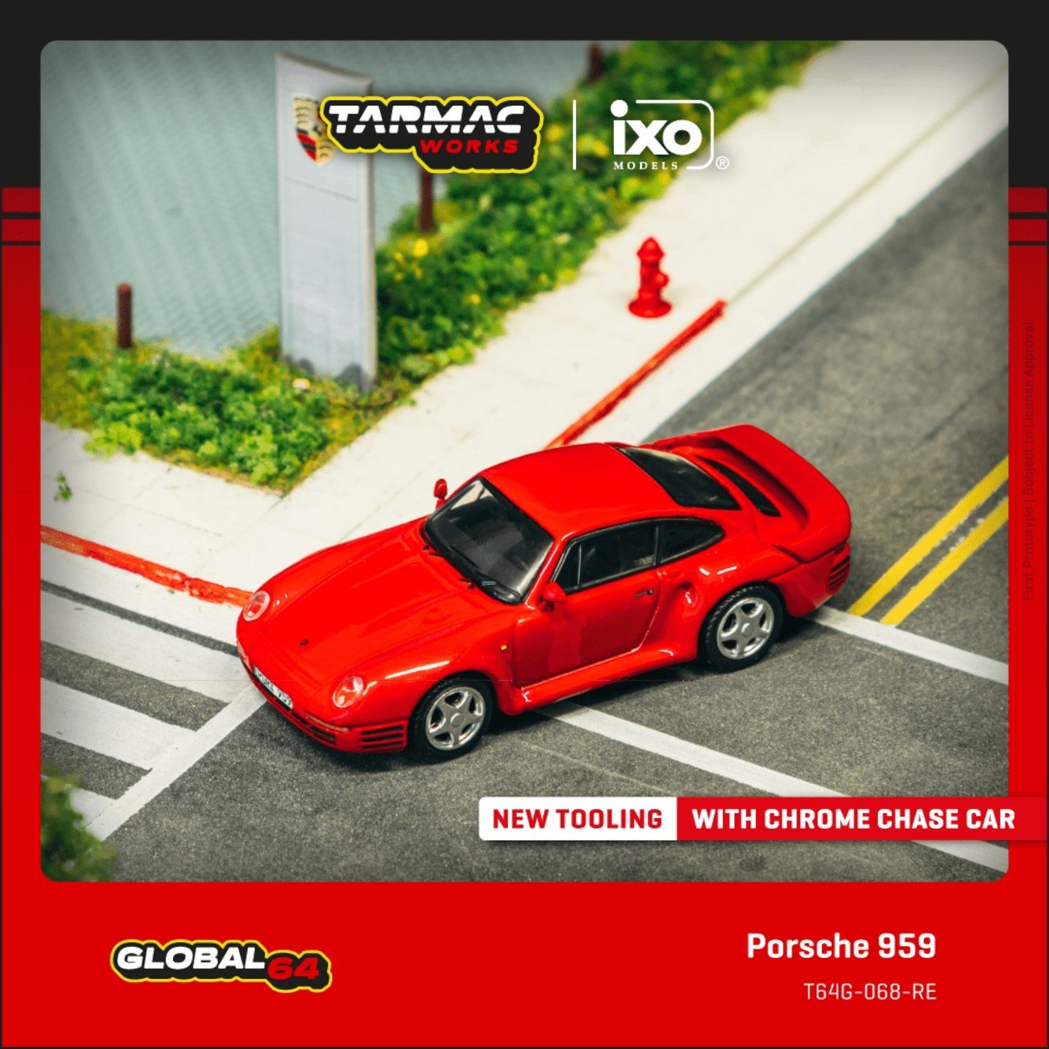 Tarmac Works - Pre-Order - Porsche 959, red - T64G-068-RE