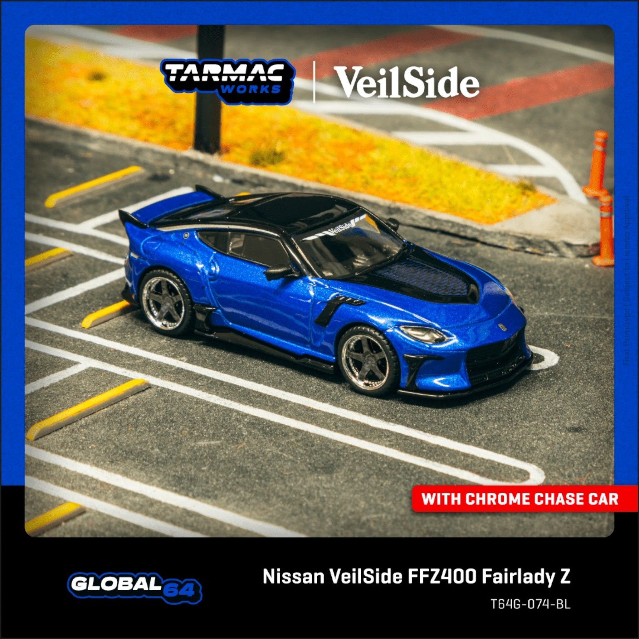 Tarmac Works - Pre-Order - Nissan VeilSide FFZ400 Fairlady Z, blue - T64G-074-BL