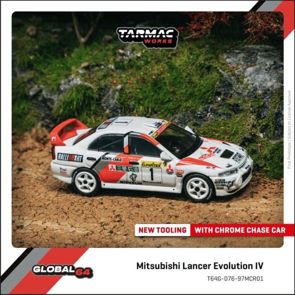 Tarmac Works - 1997 Mitsubishi Lancer Evolution IV Rallye - T64G-076-97MCR01