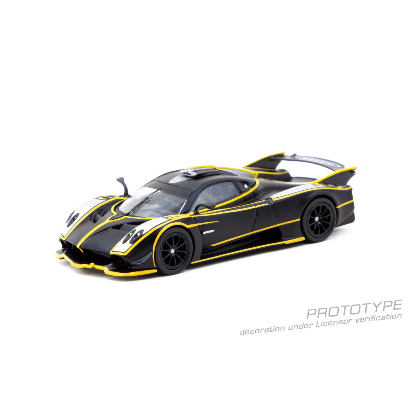 Tarmac Works - Pre-Order - Pagani Huayra R, matt black/silver - T64G-TL035-MBS